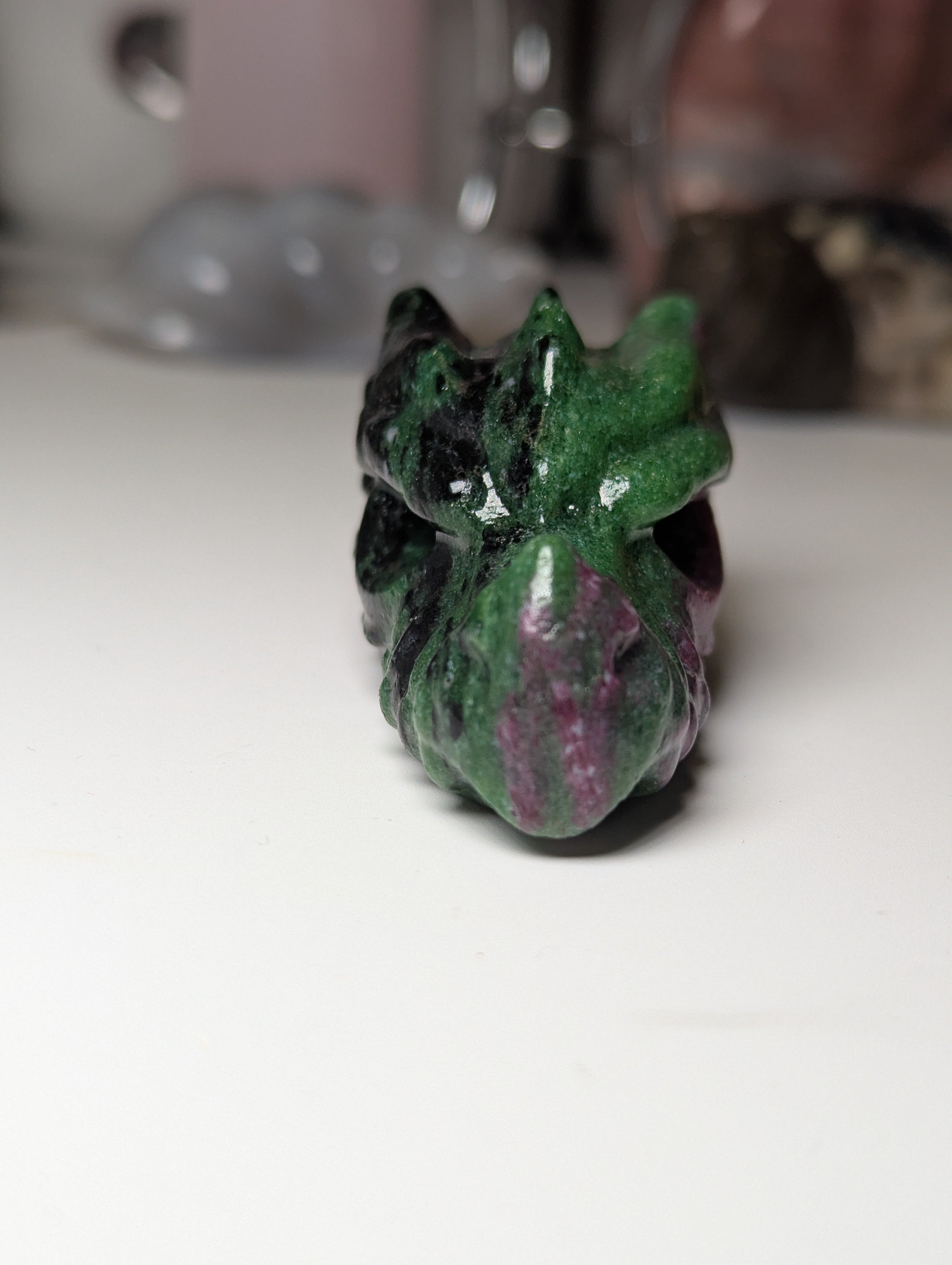 Ruby in zoiltie crystal dragon head