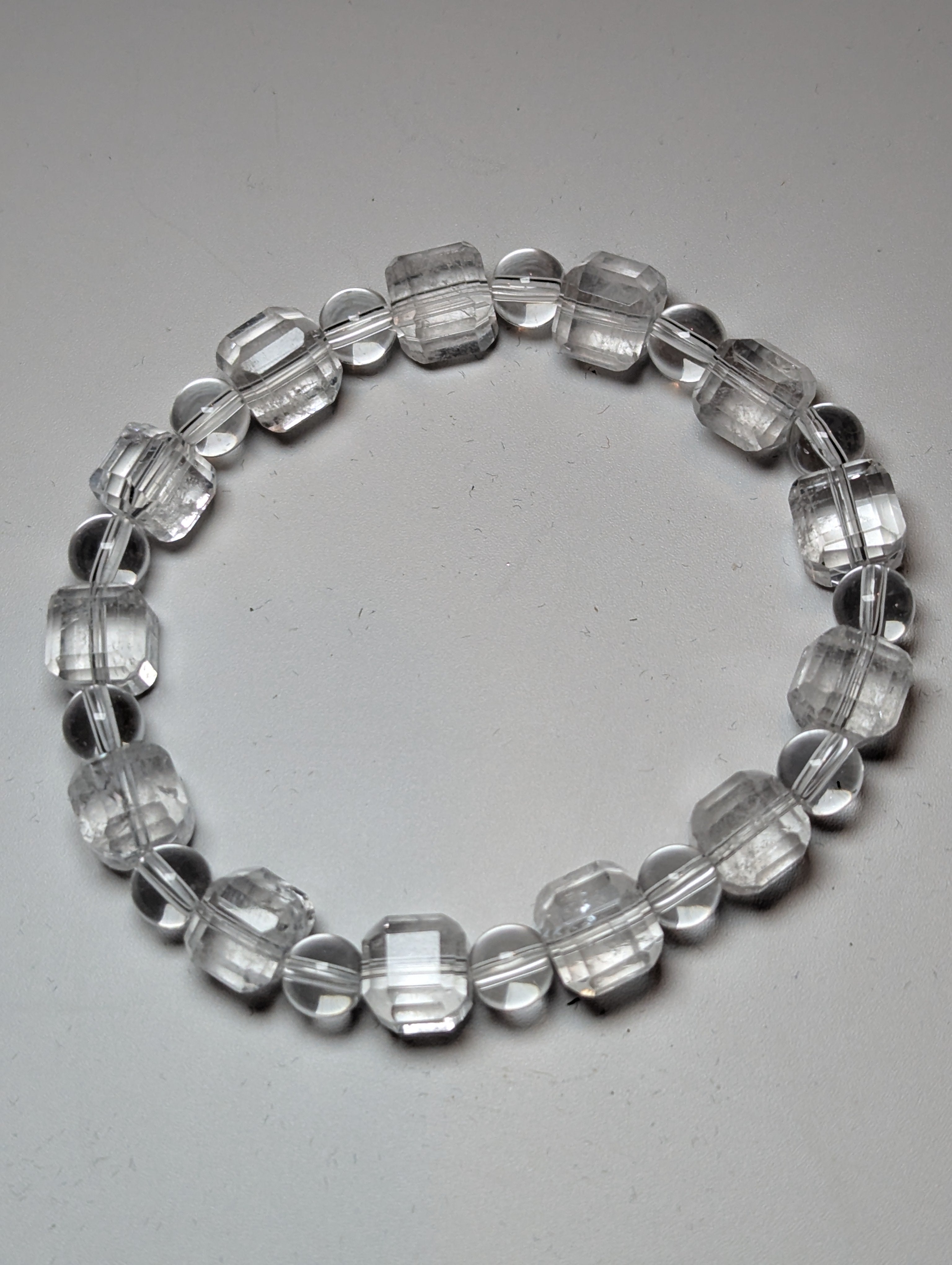 Clear quartz crystal bracelet