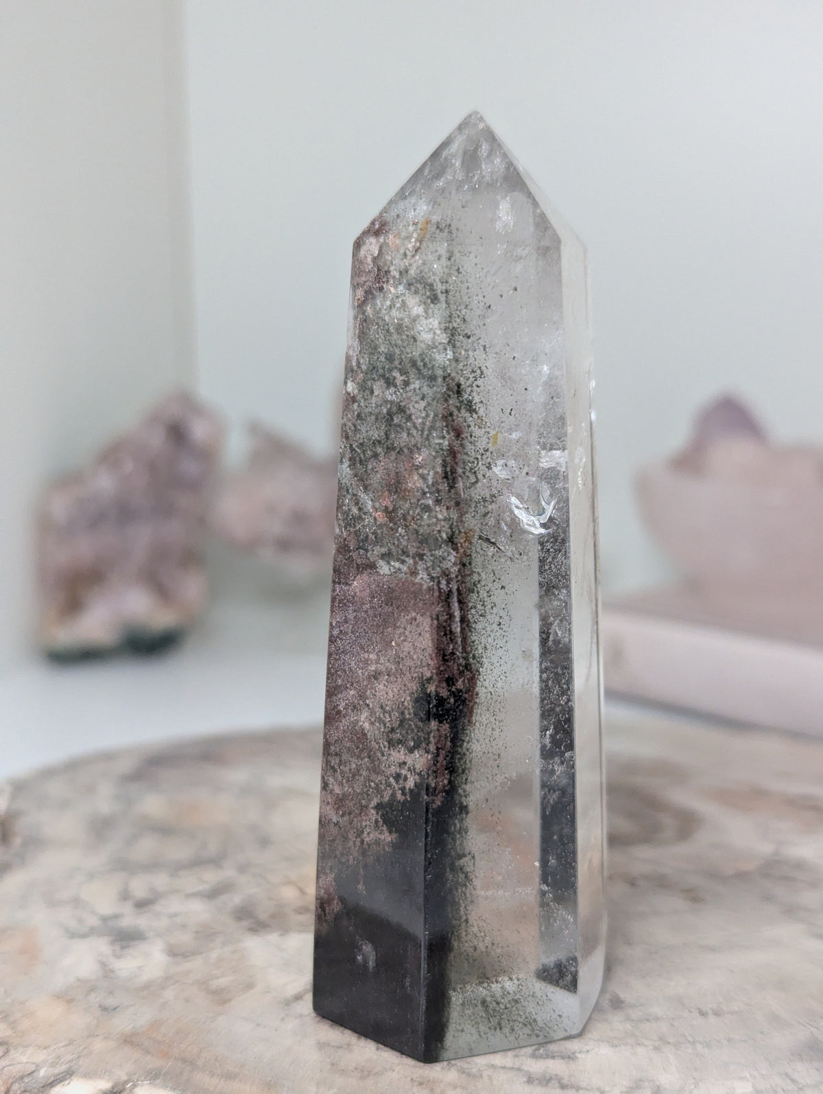 Grade AAA Garden quartz crystal tower