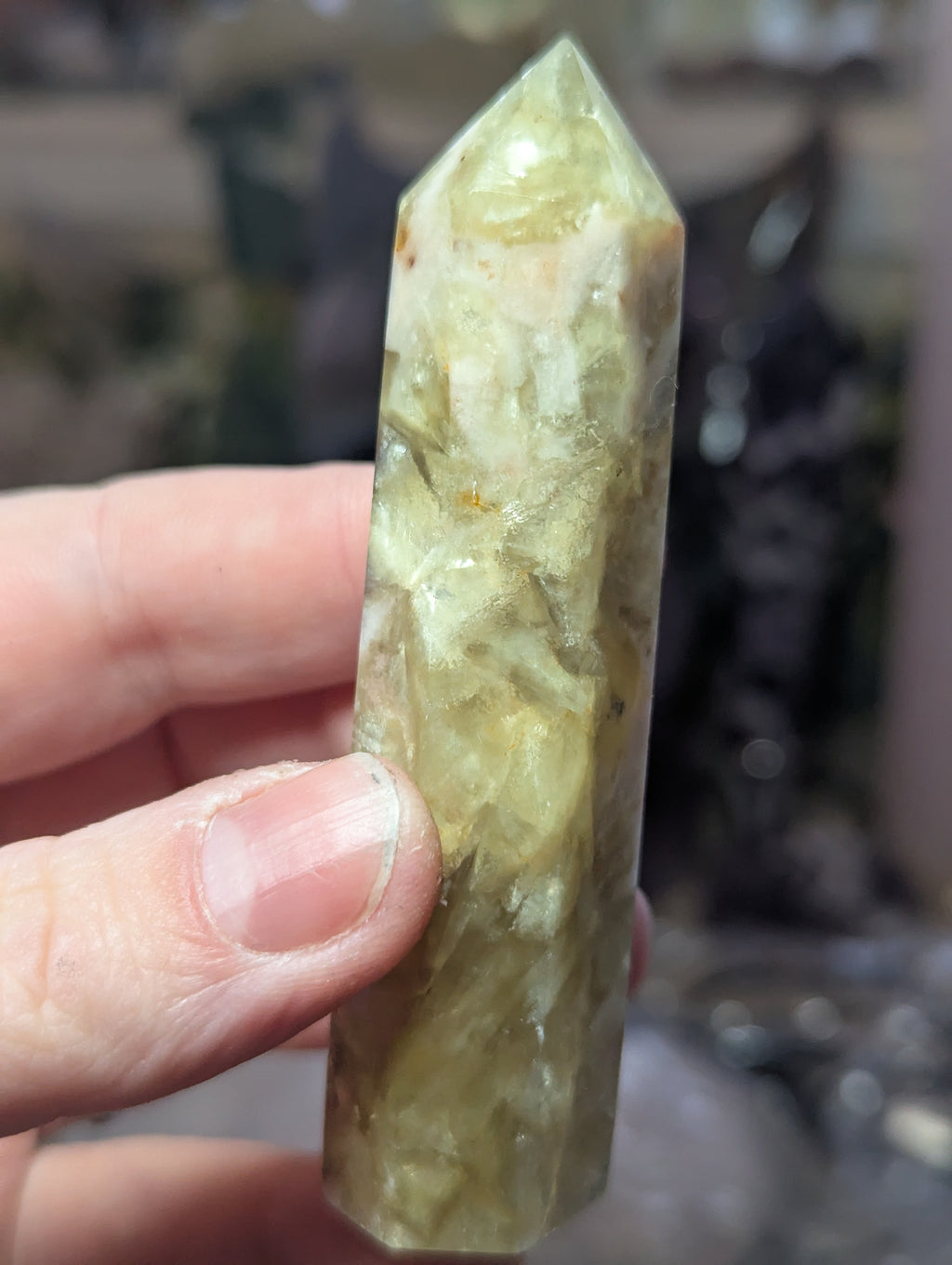 Golden Mica crystal tower