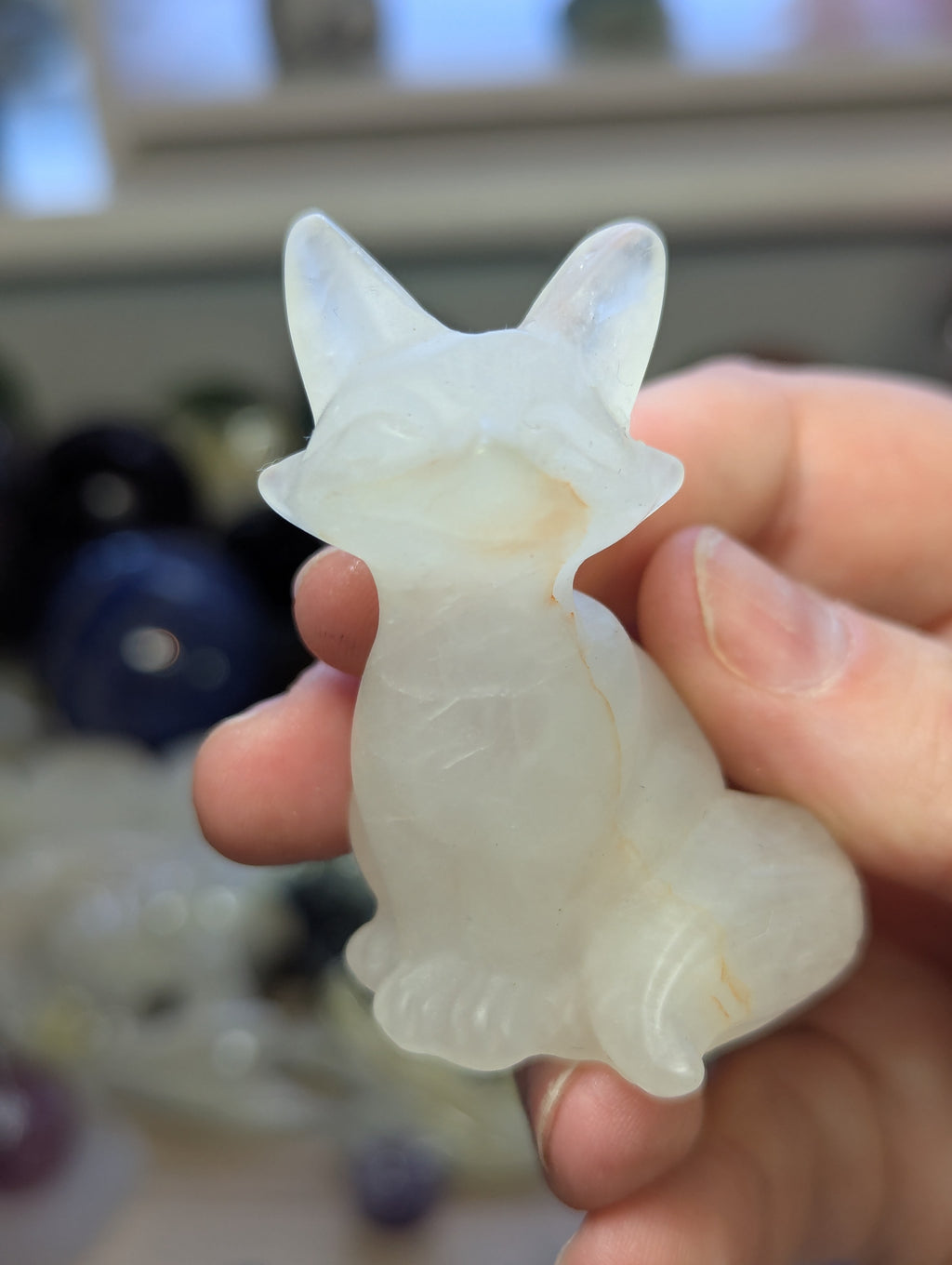 Crystal fox carvings