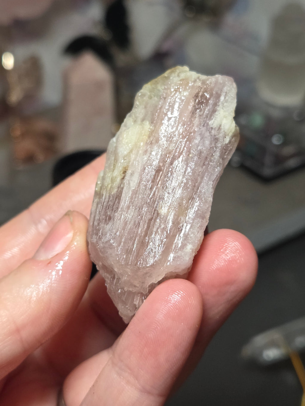 Natural  raw  Tourmaline crystal specimen with Stand