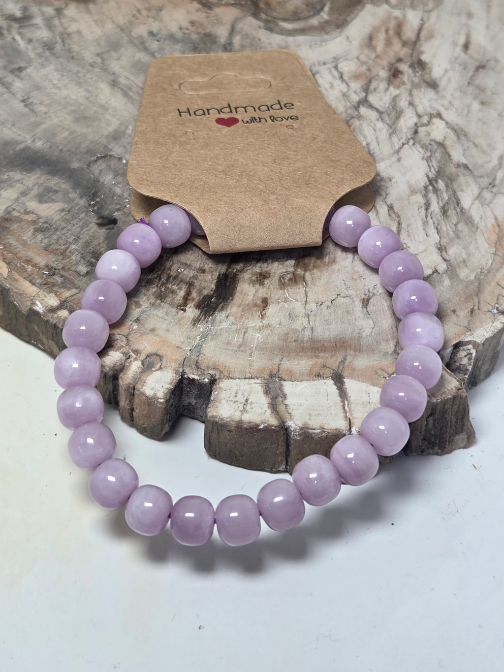 Kunzite crystal bracelet