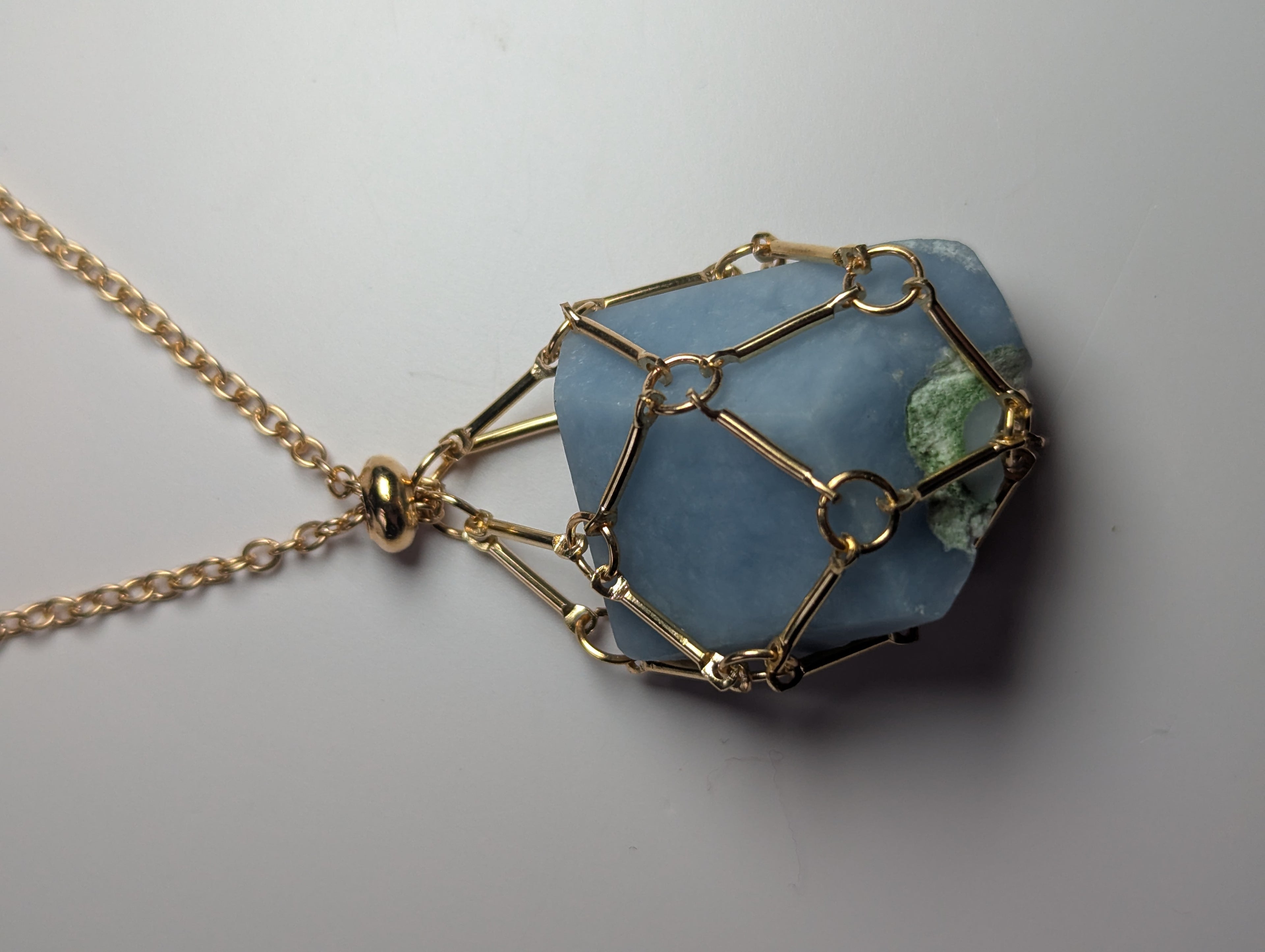 Angelite crystal necklace