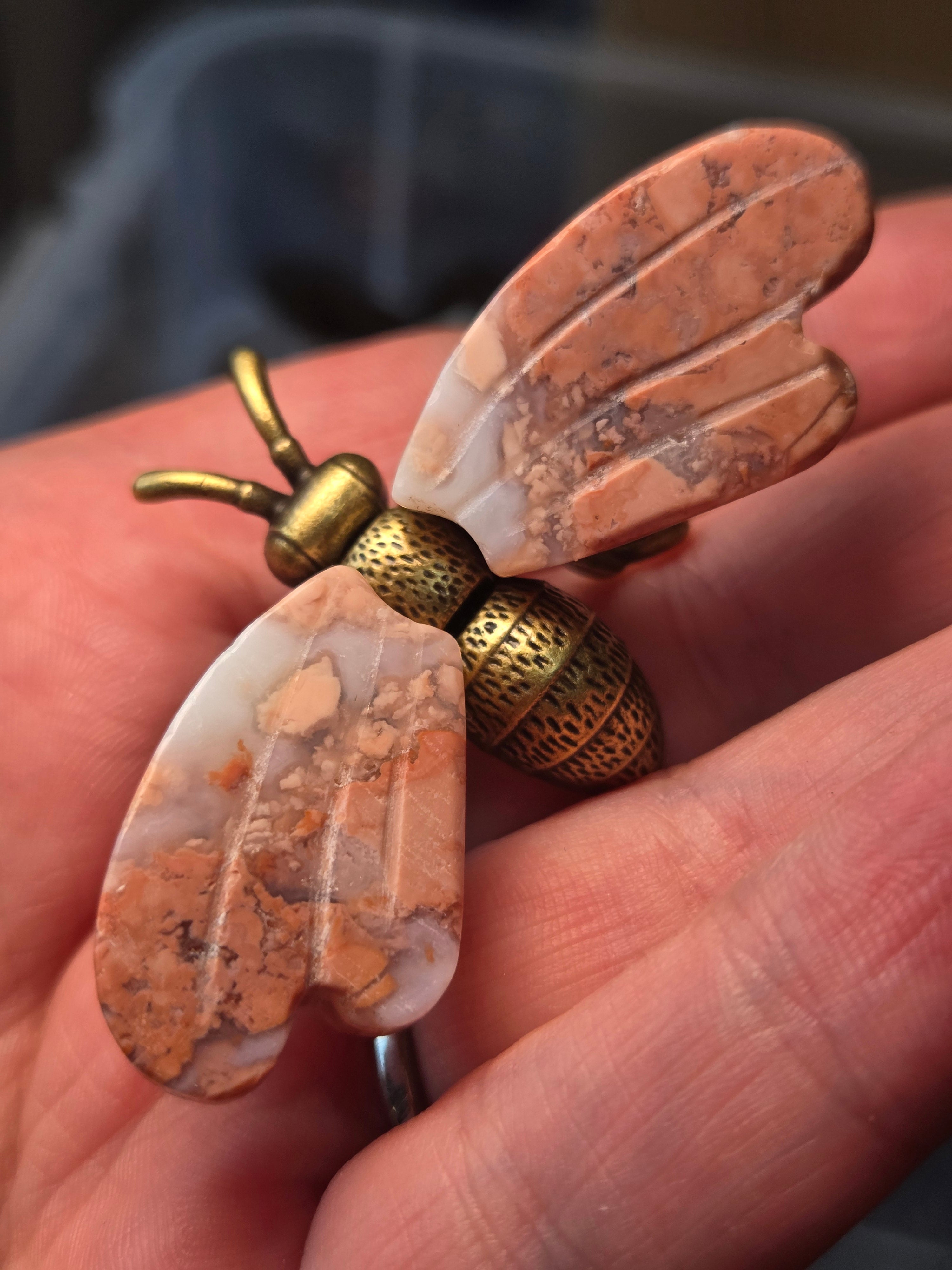 Small Crystal  bee carvings