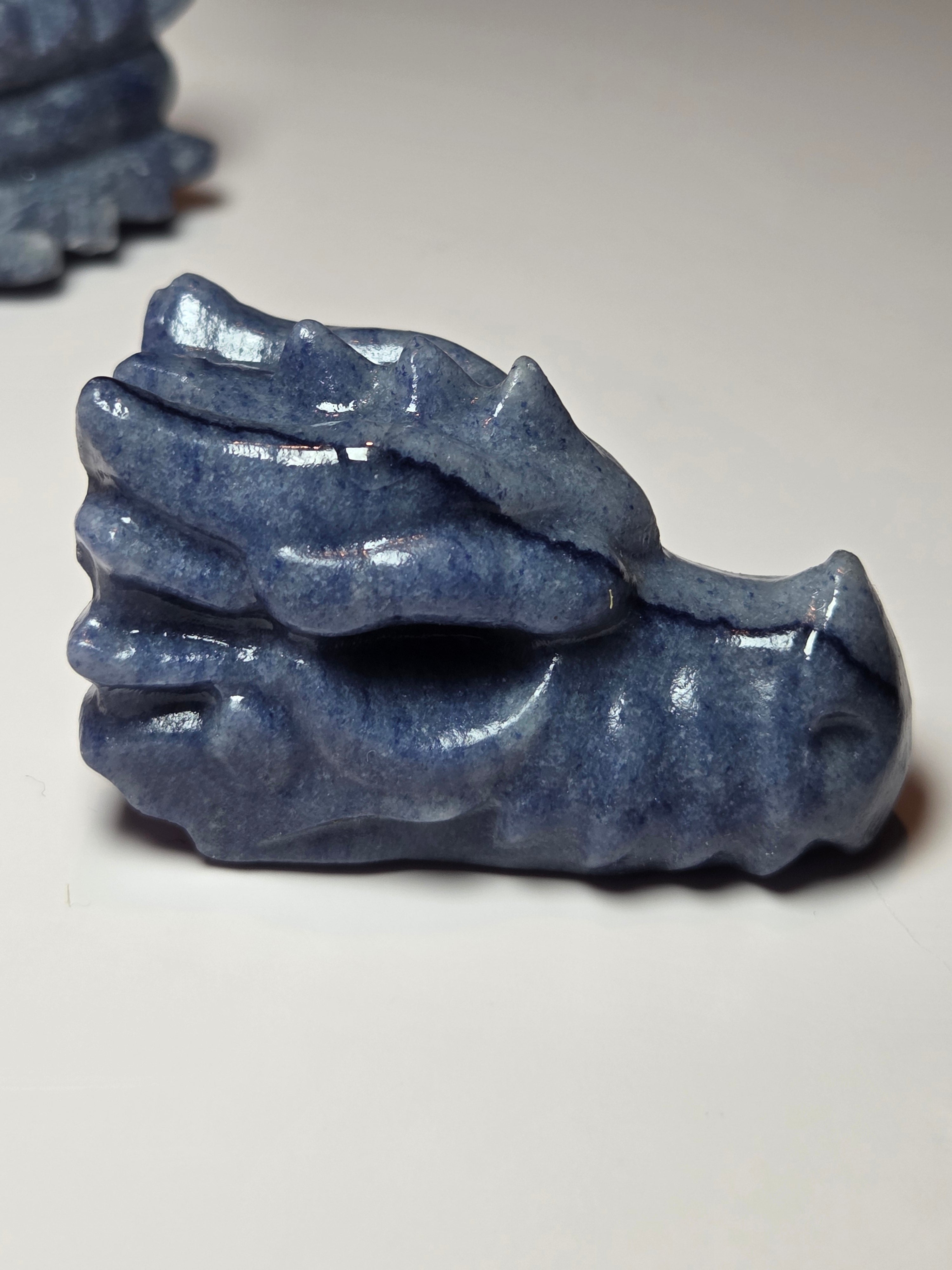 Blue Aventurine crystal dragon head