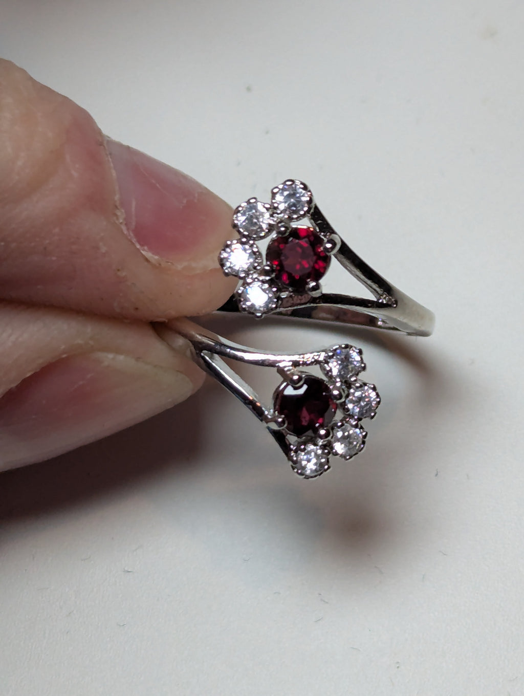Ruby 1 Carrot diamond Adjustable ring