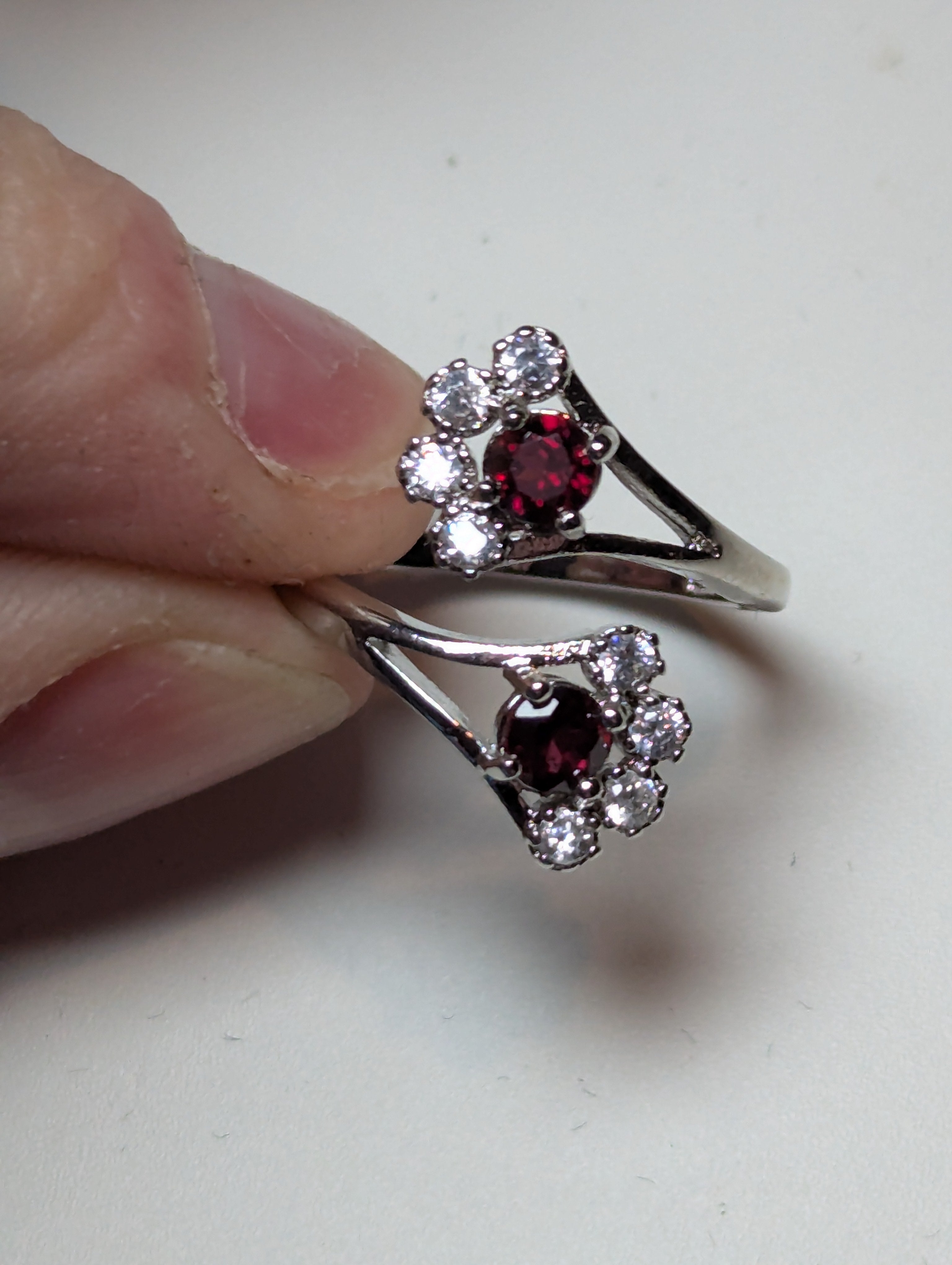Ruby 1 Carrot diamond Adjustable ring