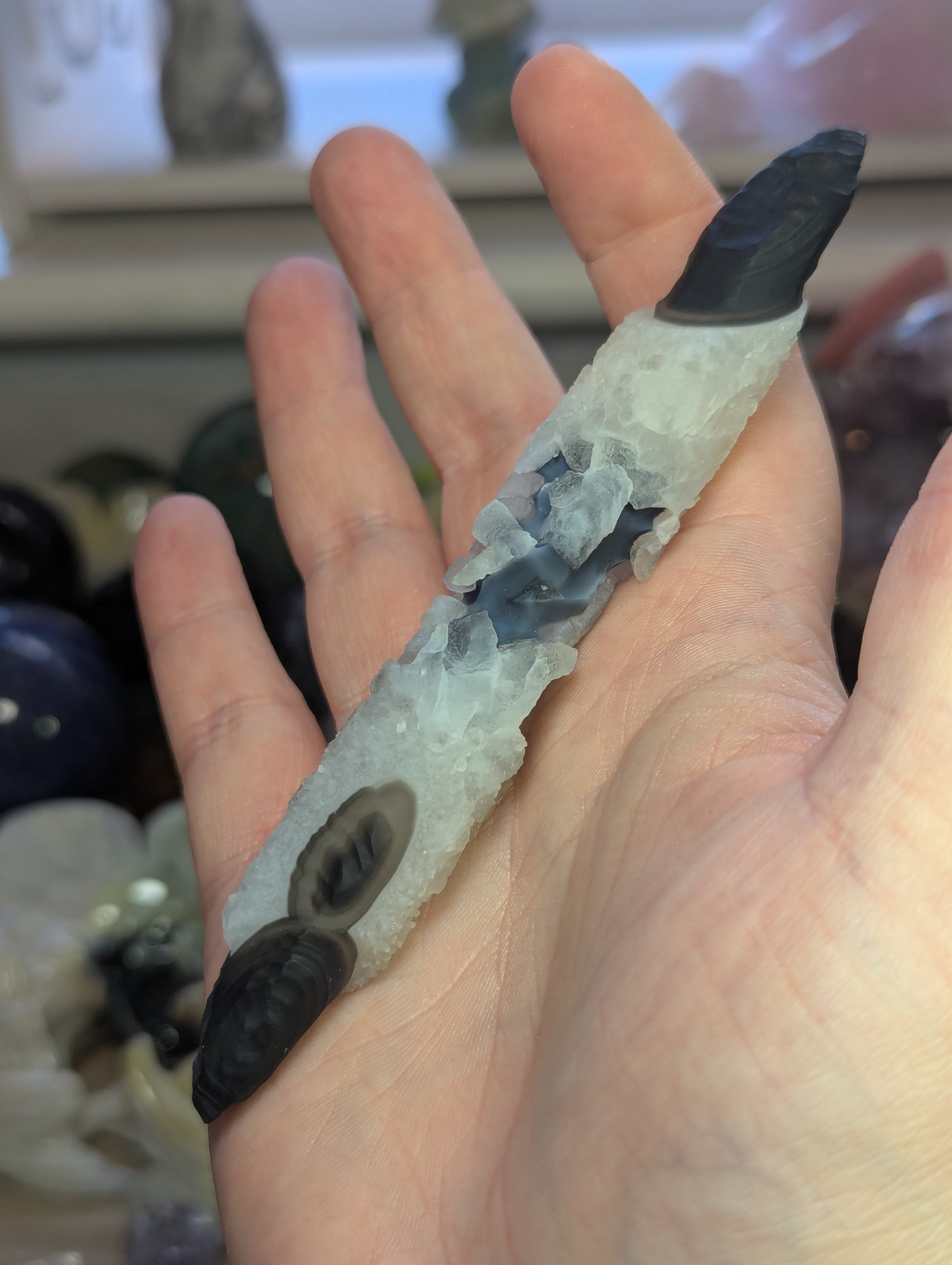 Gobi agate crystal wand
