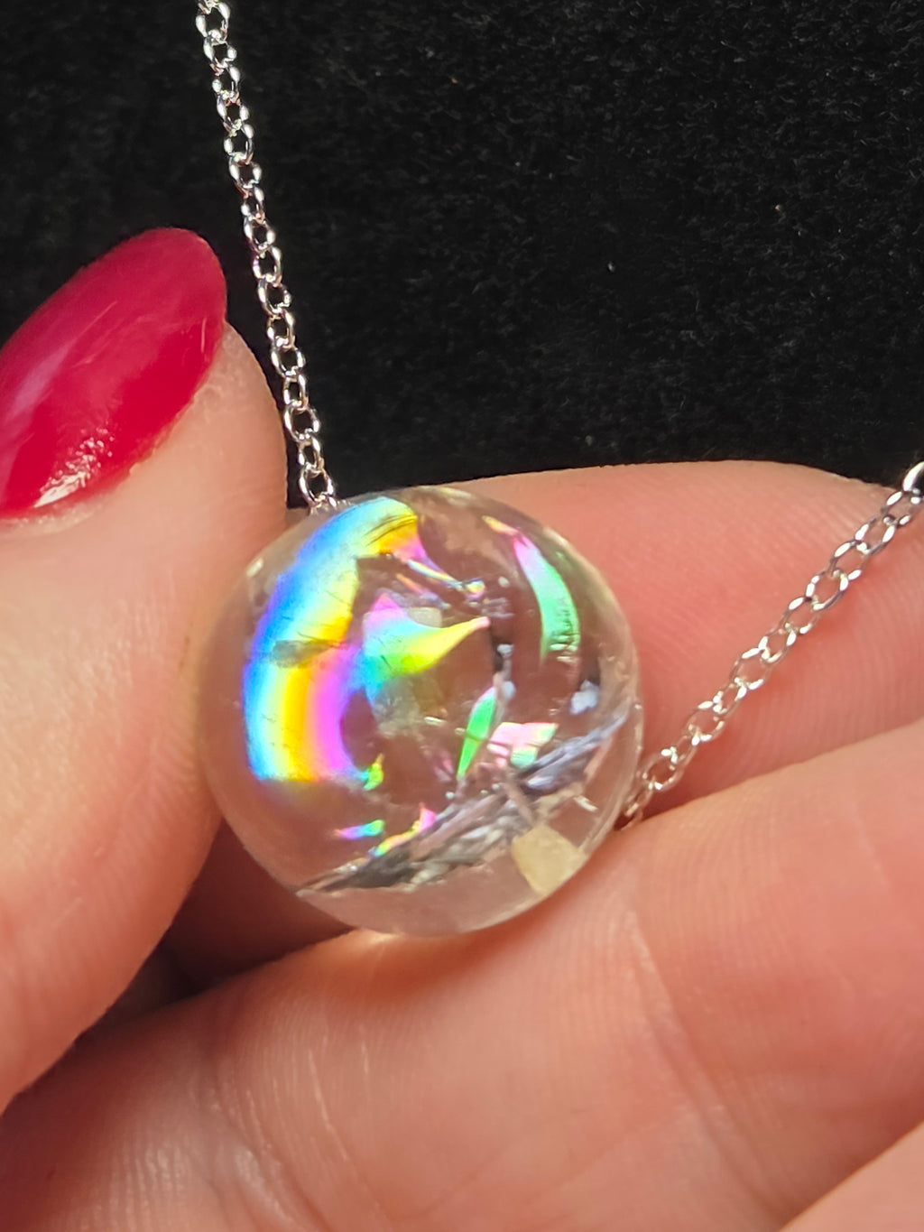 S925 Crystal  sphere necklace