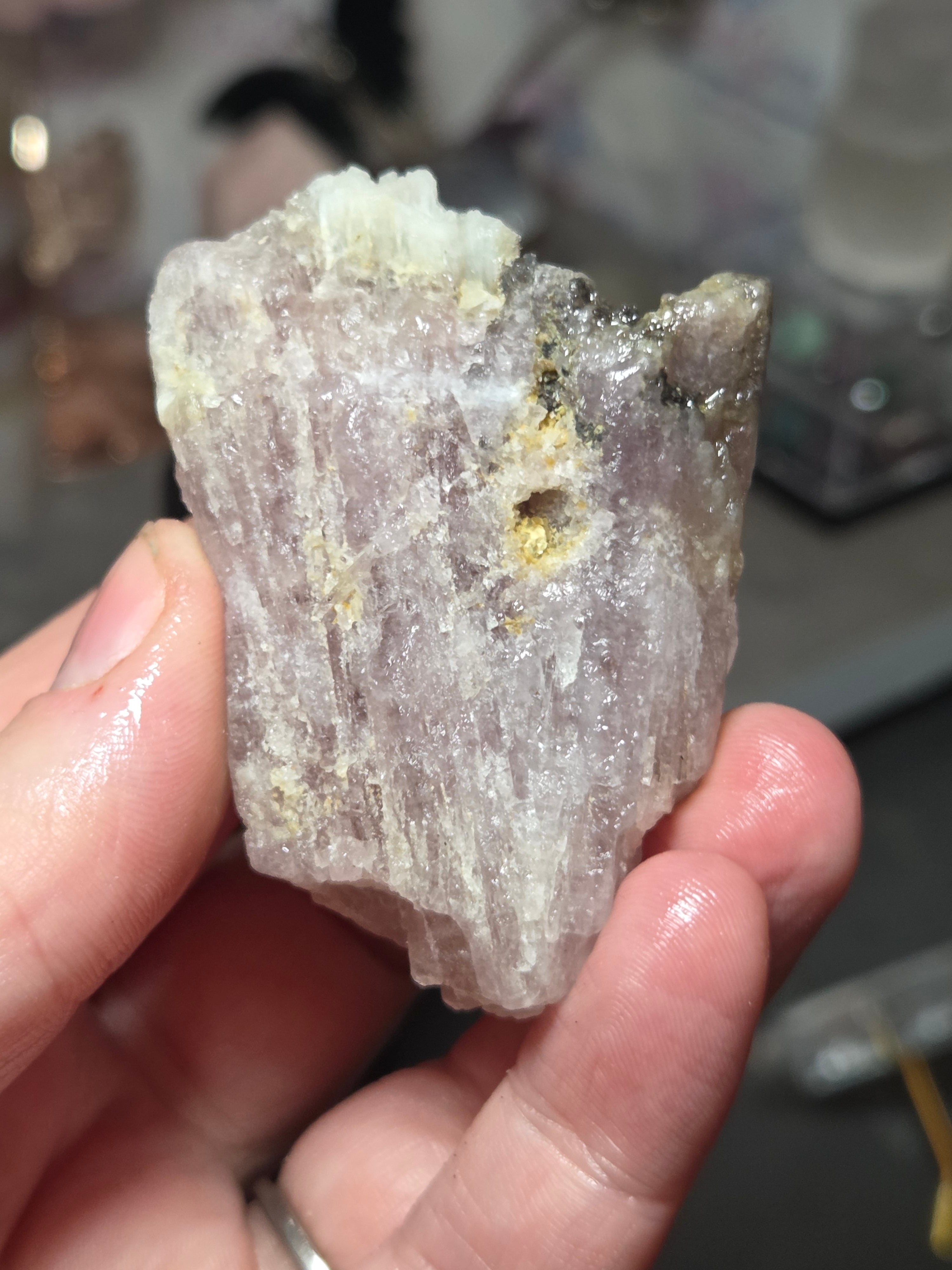 Natural  raw  Tourmaline crystal specimen with Stand