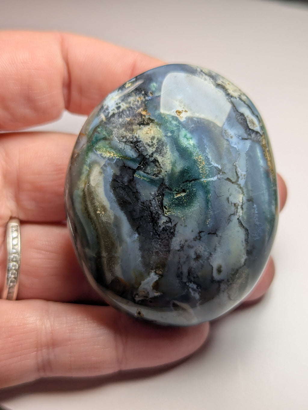 Ocean Jasper crystal palm stone