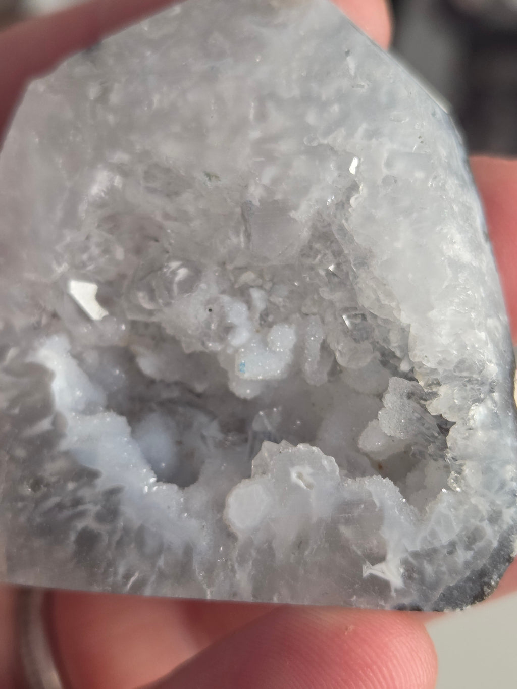 Mexican agate crystal Geode  tower