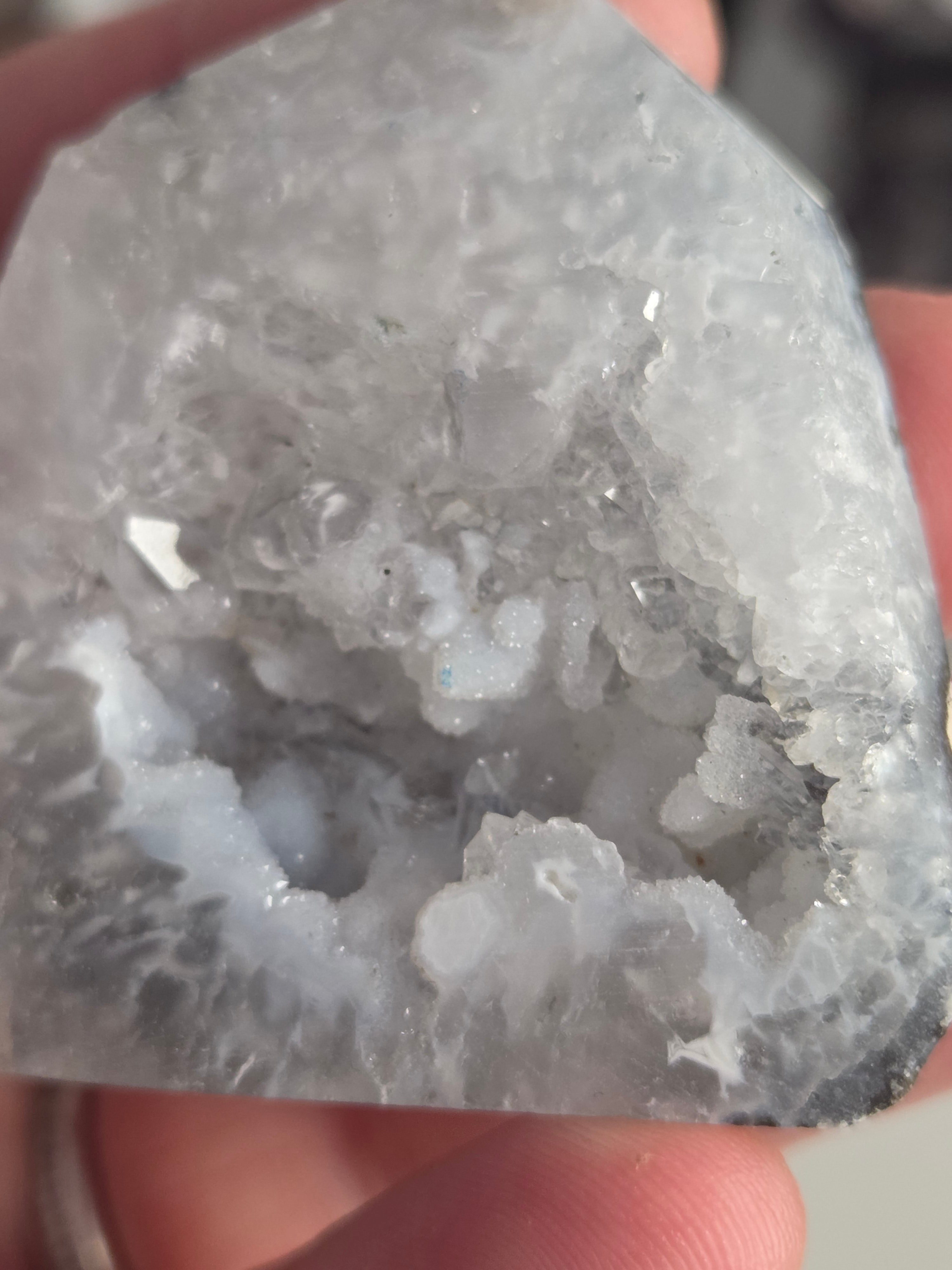 Mexican agate crystal Geode  tower