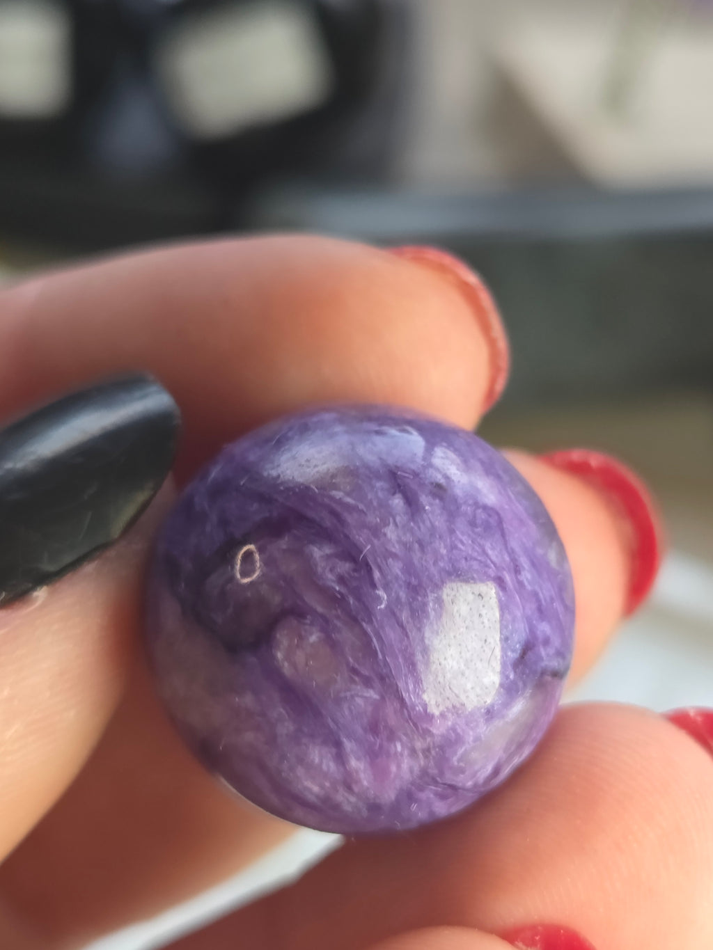 Charoite mini sphere