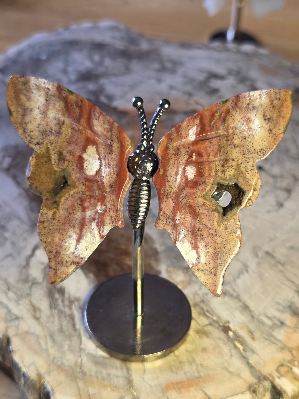 Ocean Jasper crystal butterfly