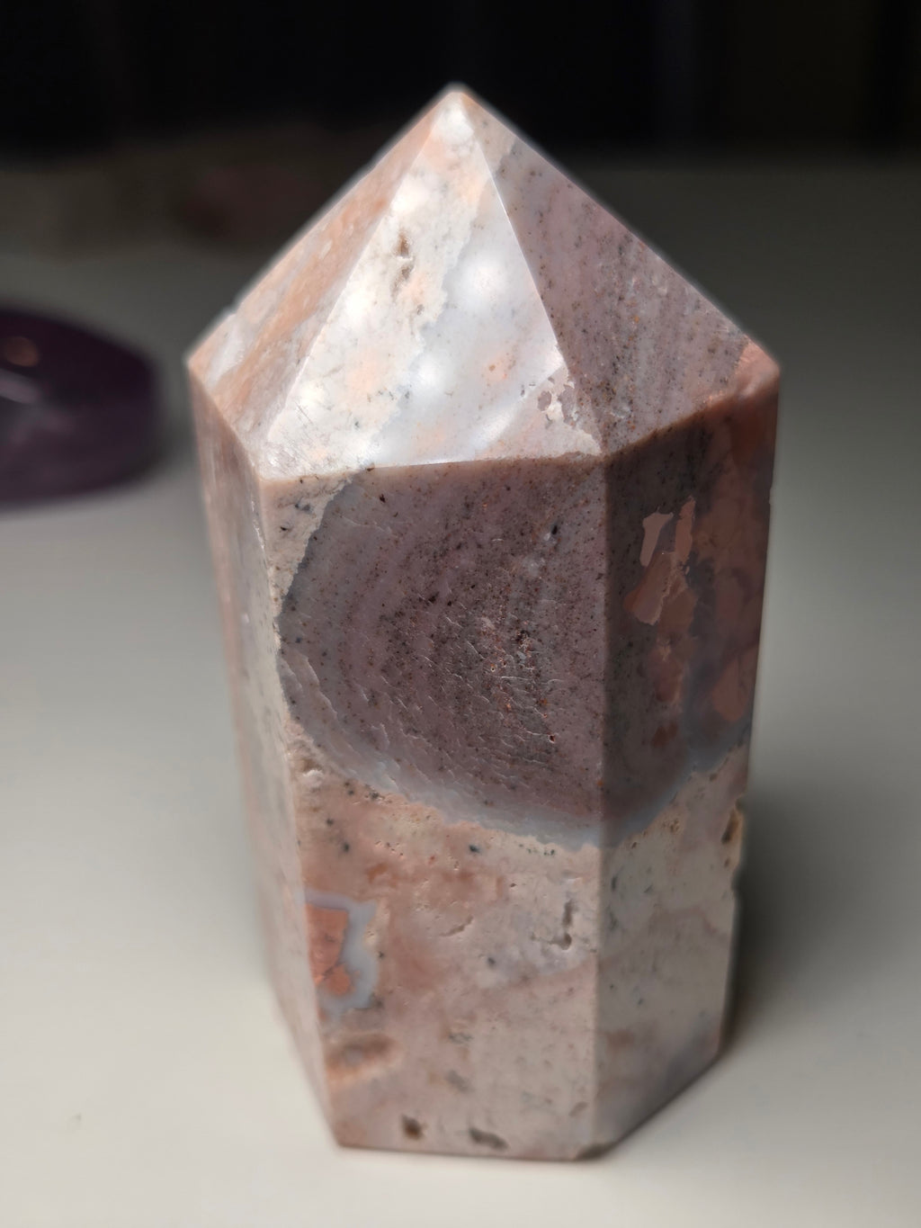 Cotton candy pink tall cupcake carving with Imperfections
