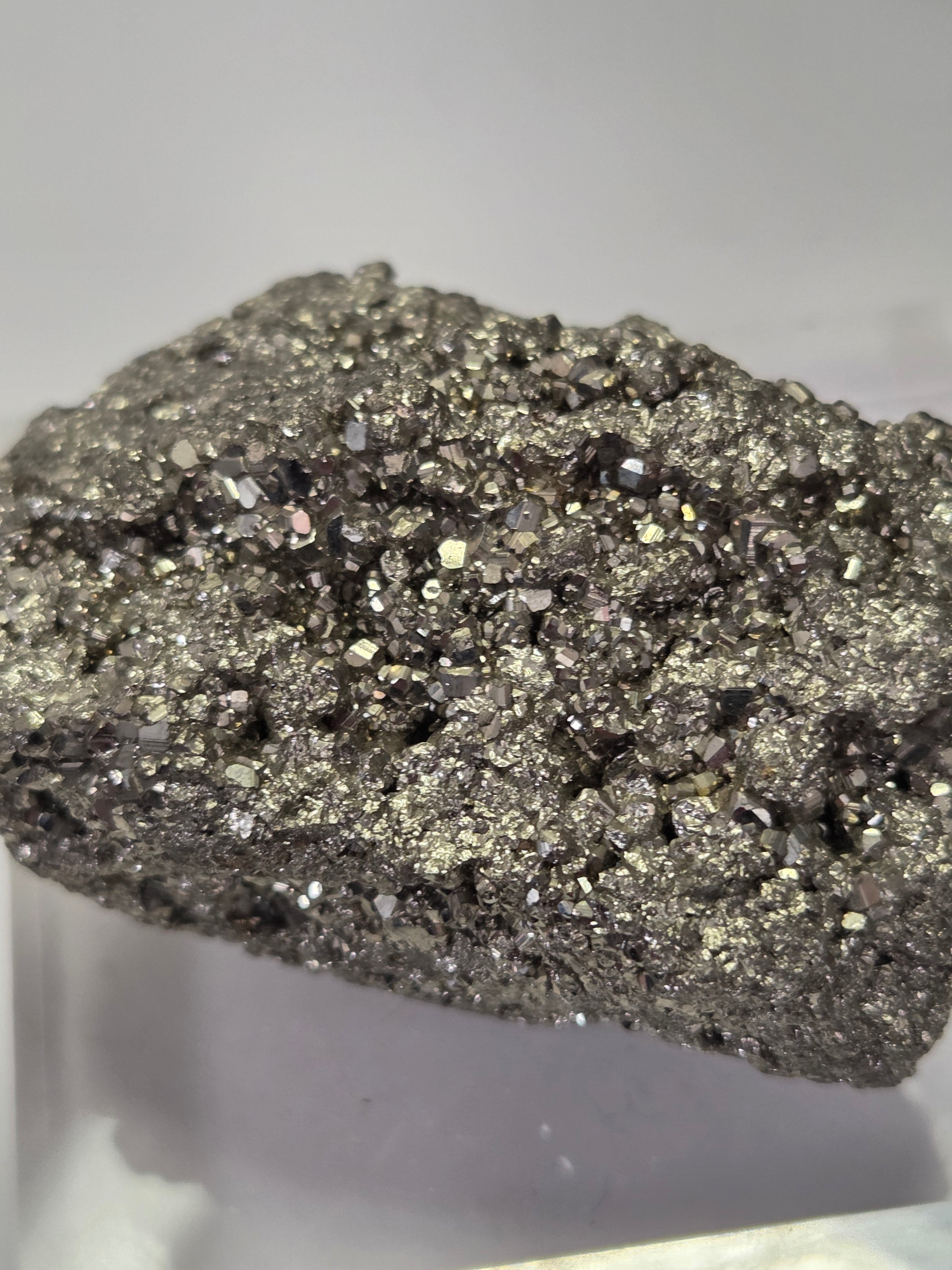 Pyrite specimen with stand