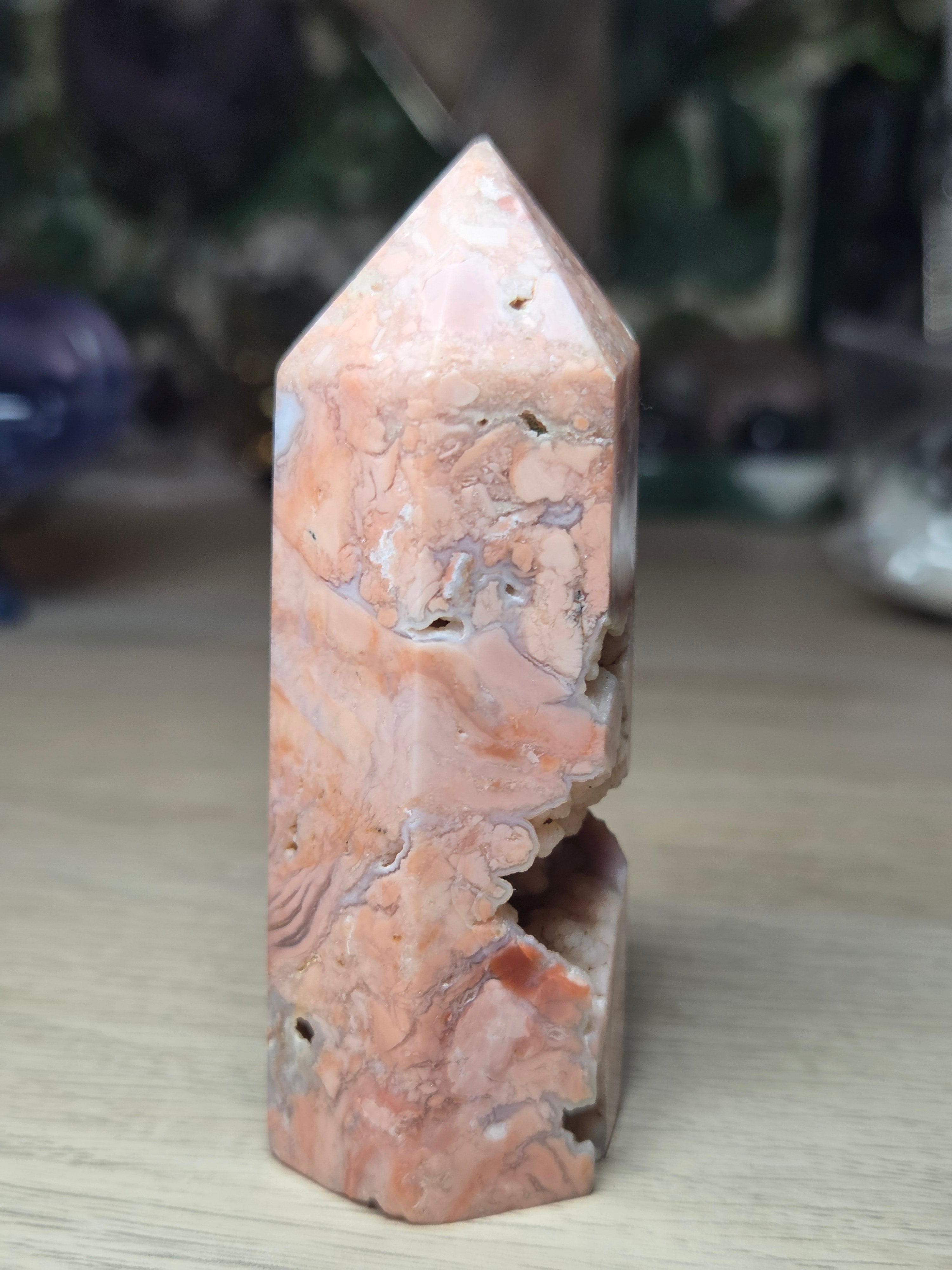 Cotton candy crystal tower with duzy