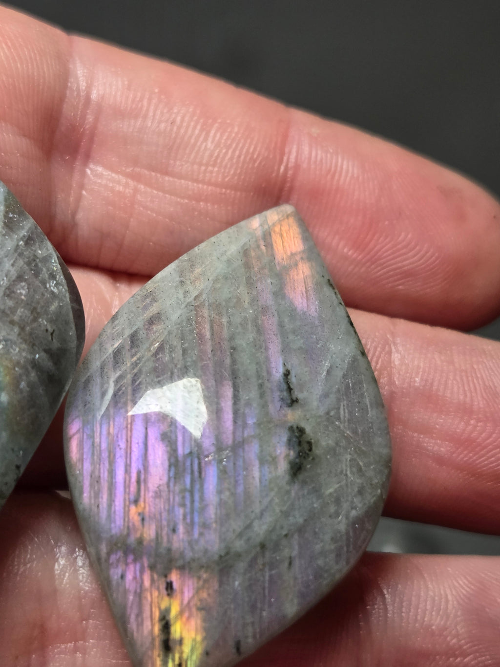 Labradorite crystal cabochon crystals set -B