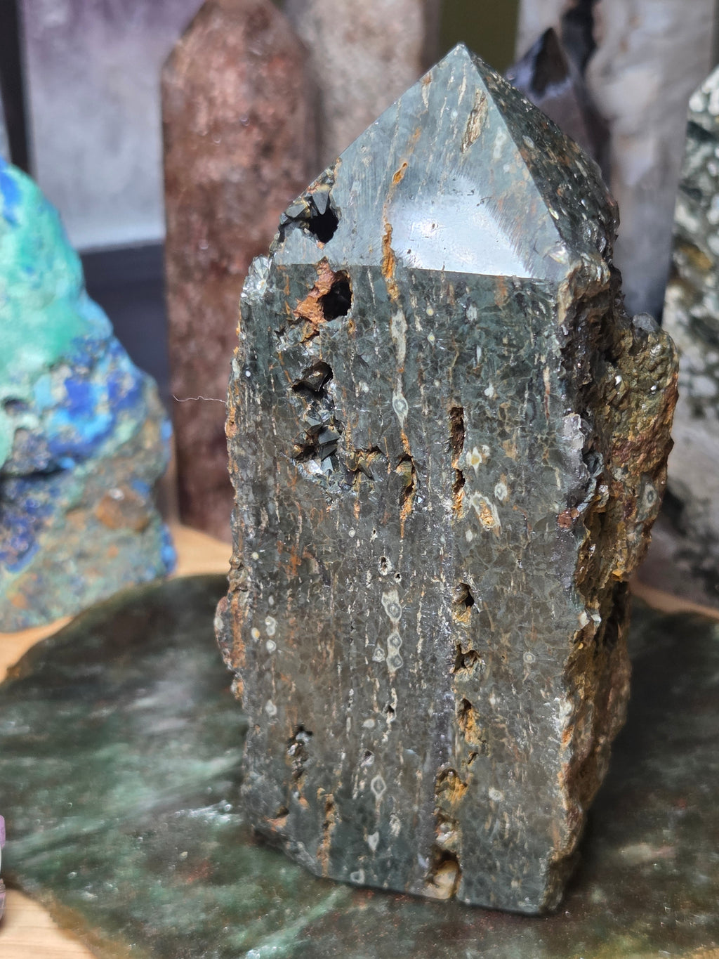Ocean Jasper crystal raw tower