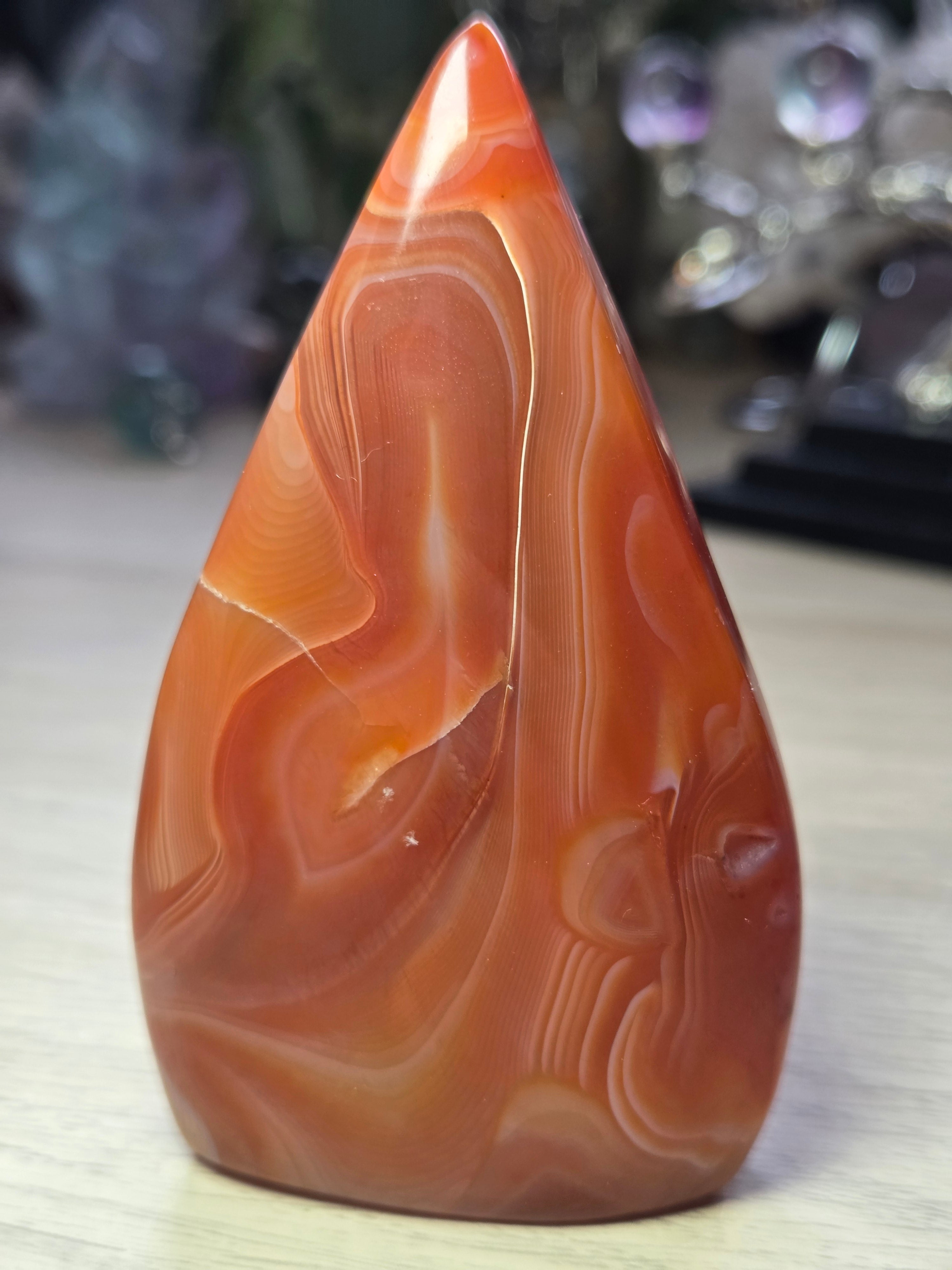 Carnelian duzy crystal tear drop