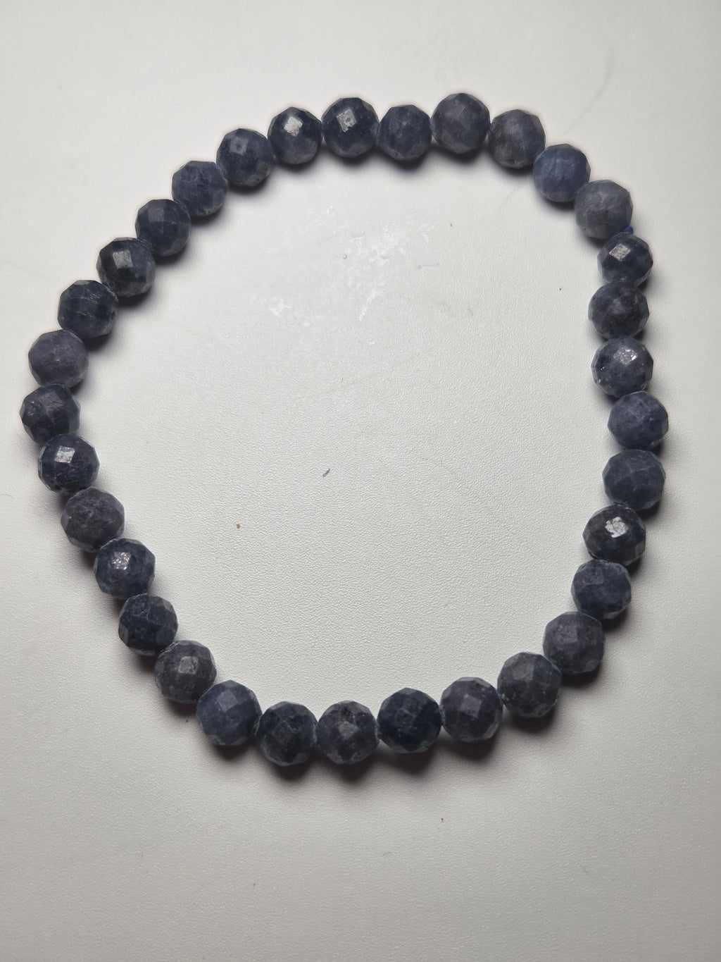 Genuine Sapphire round faceted bracelet