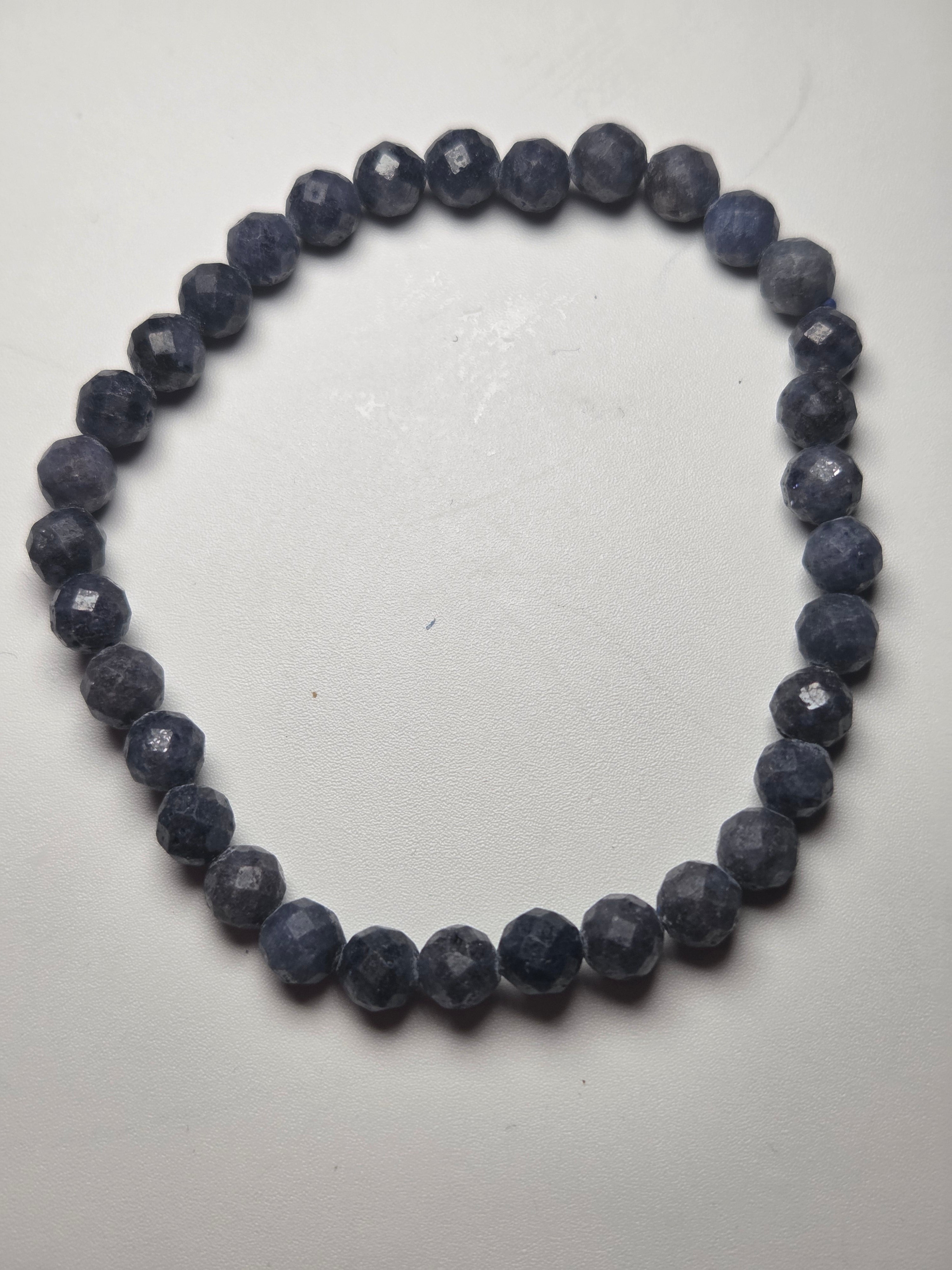 Genuine Sapphire round faceted bracelet