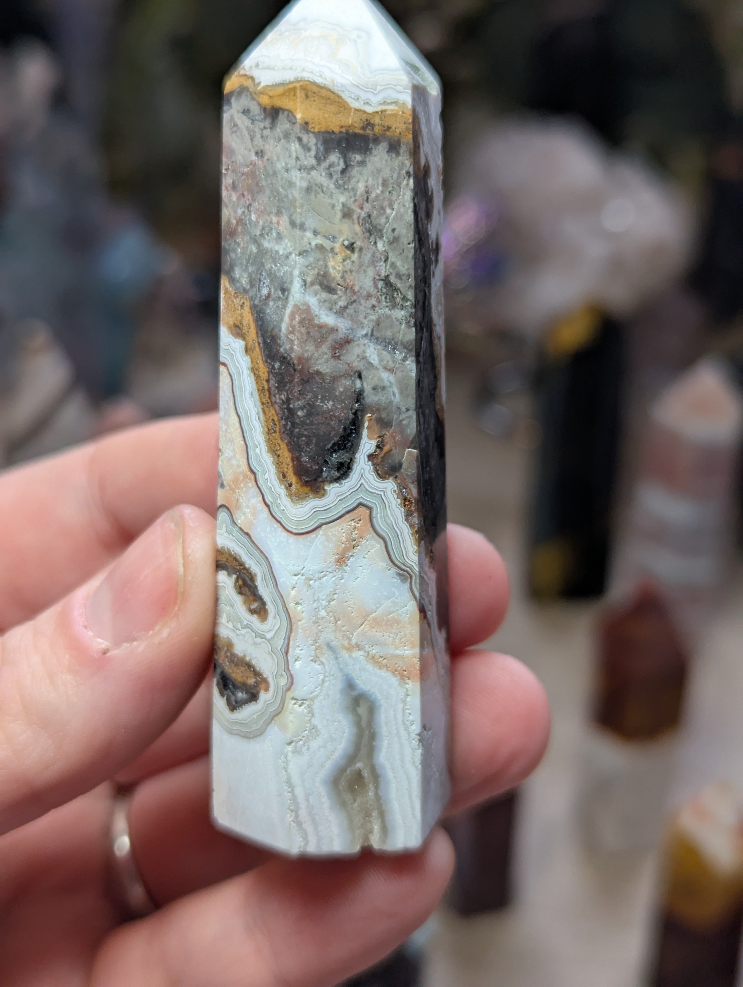 Mexican Agate crystal tower