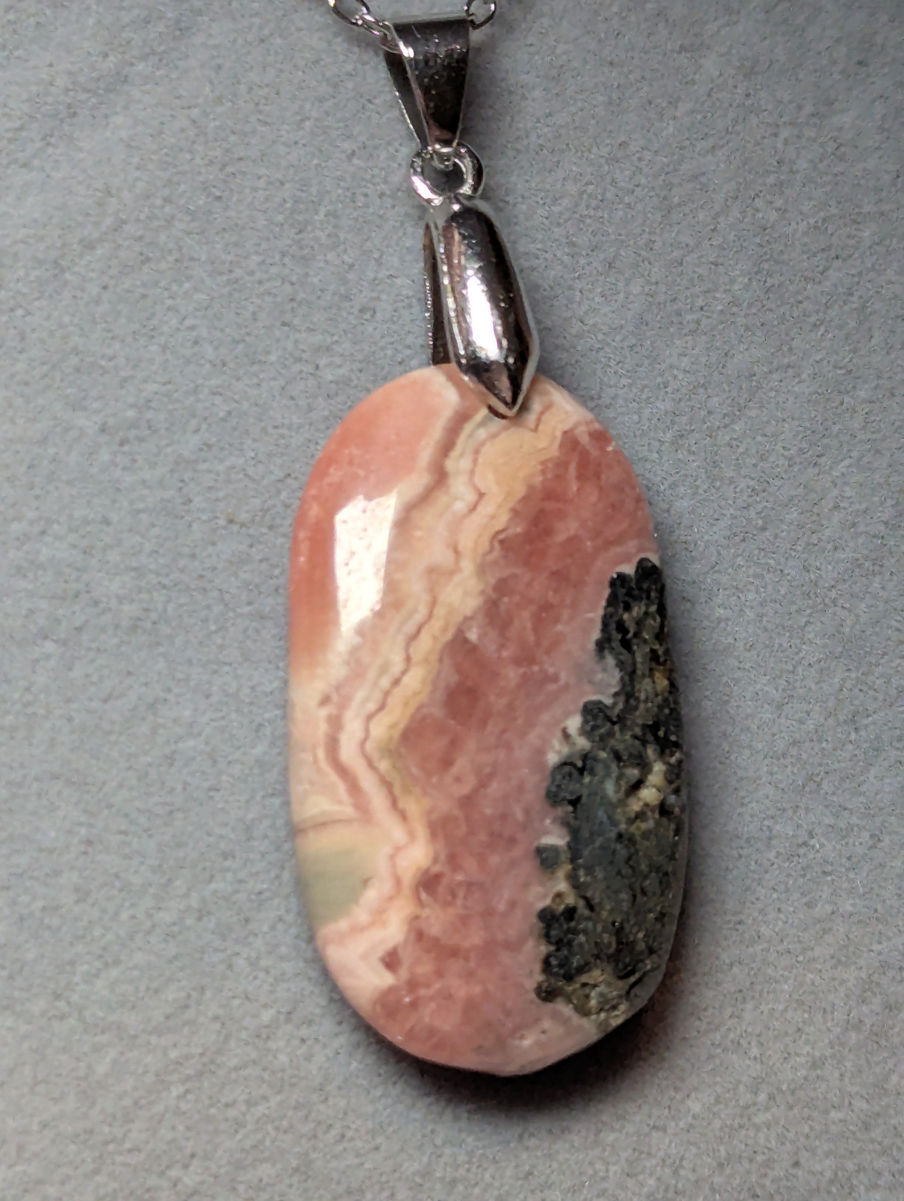 Rhodcrosite crystal handmade necklace