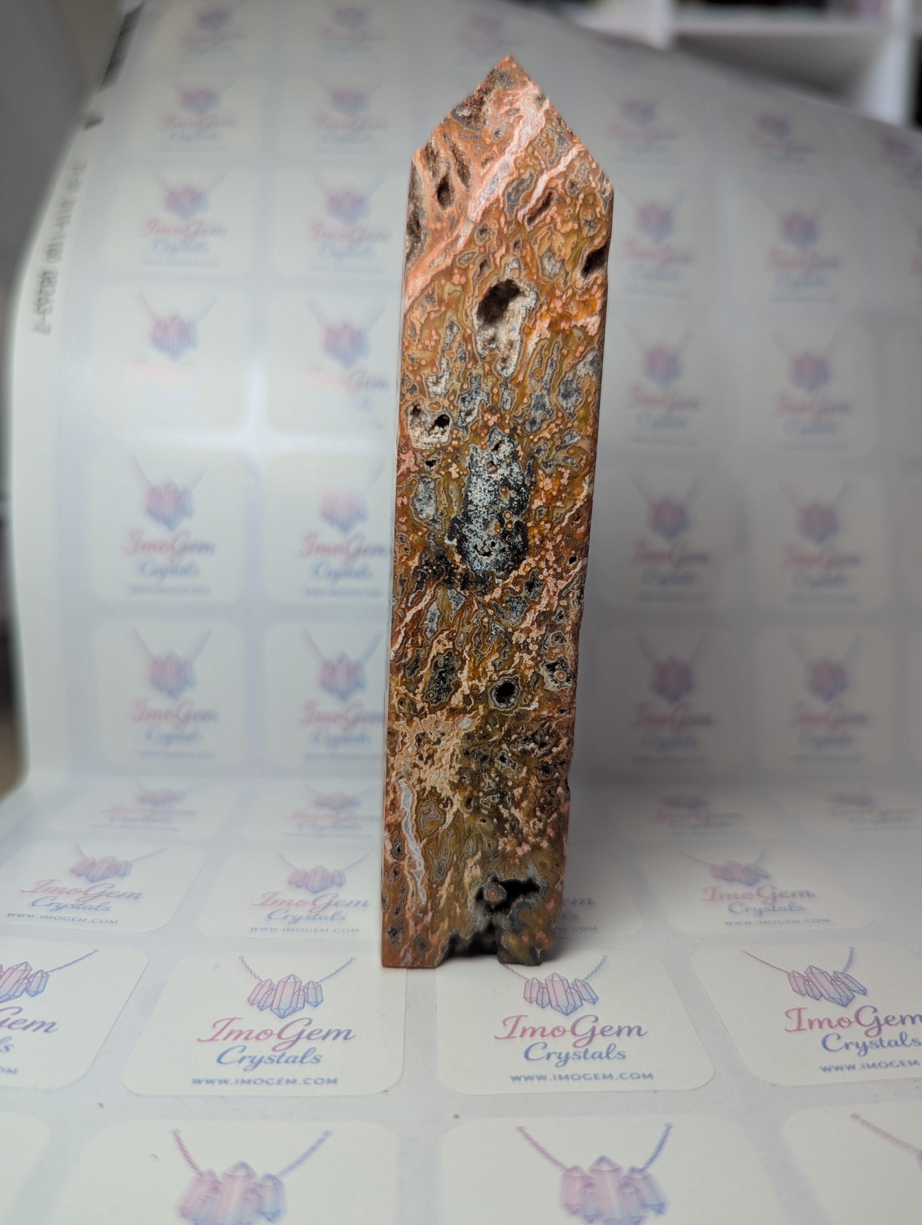 Duzy ocean Jasper crystal tower