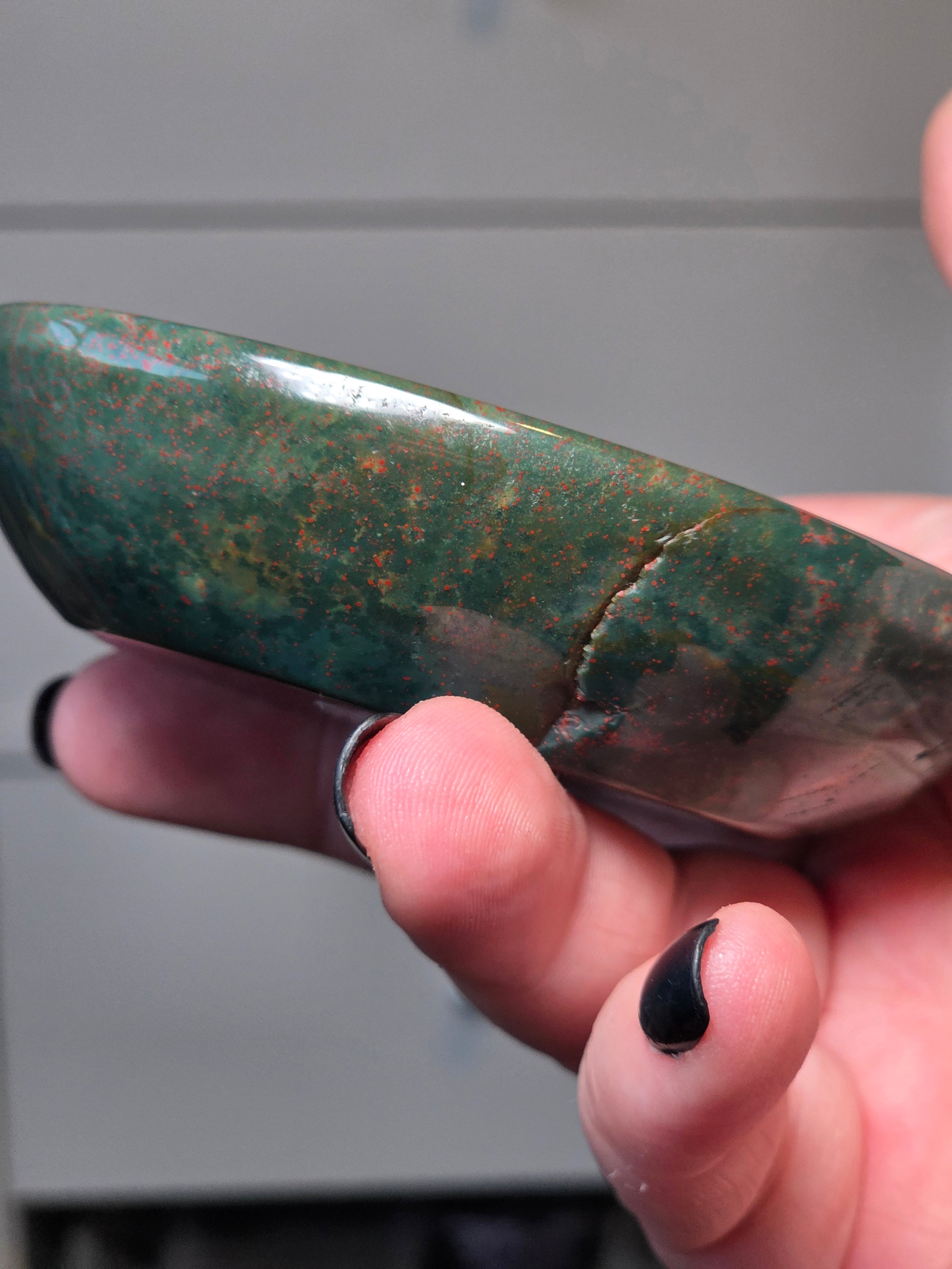 Beautiful  moss agate crystal bowl