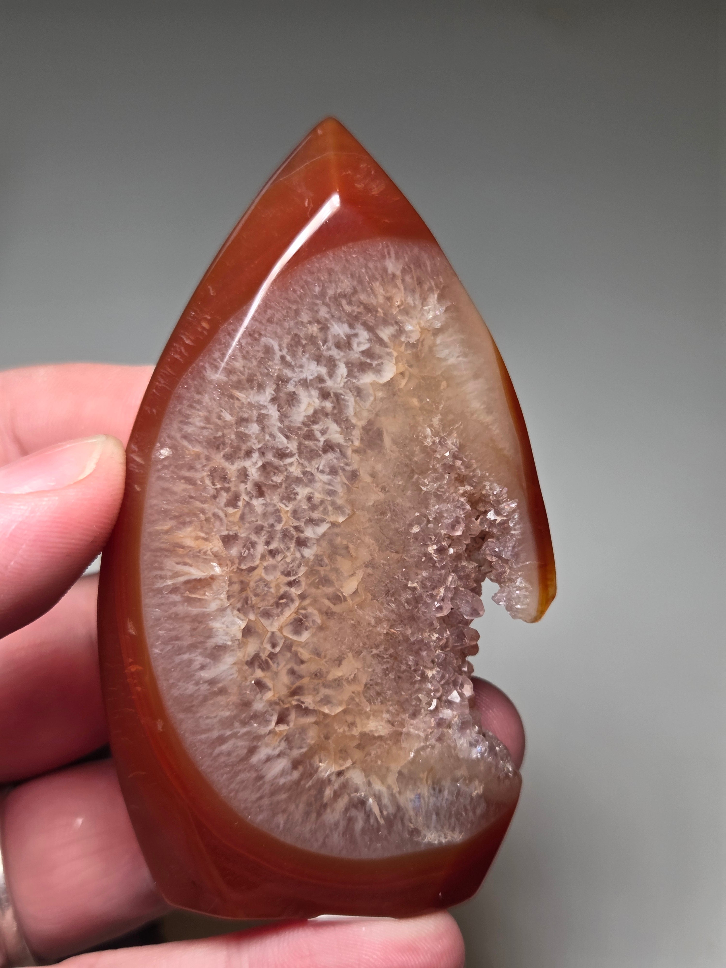 Carnelian crystal tear drop