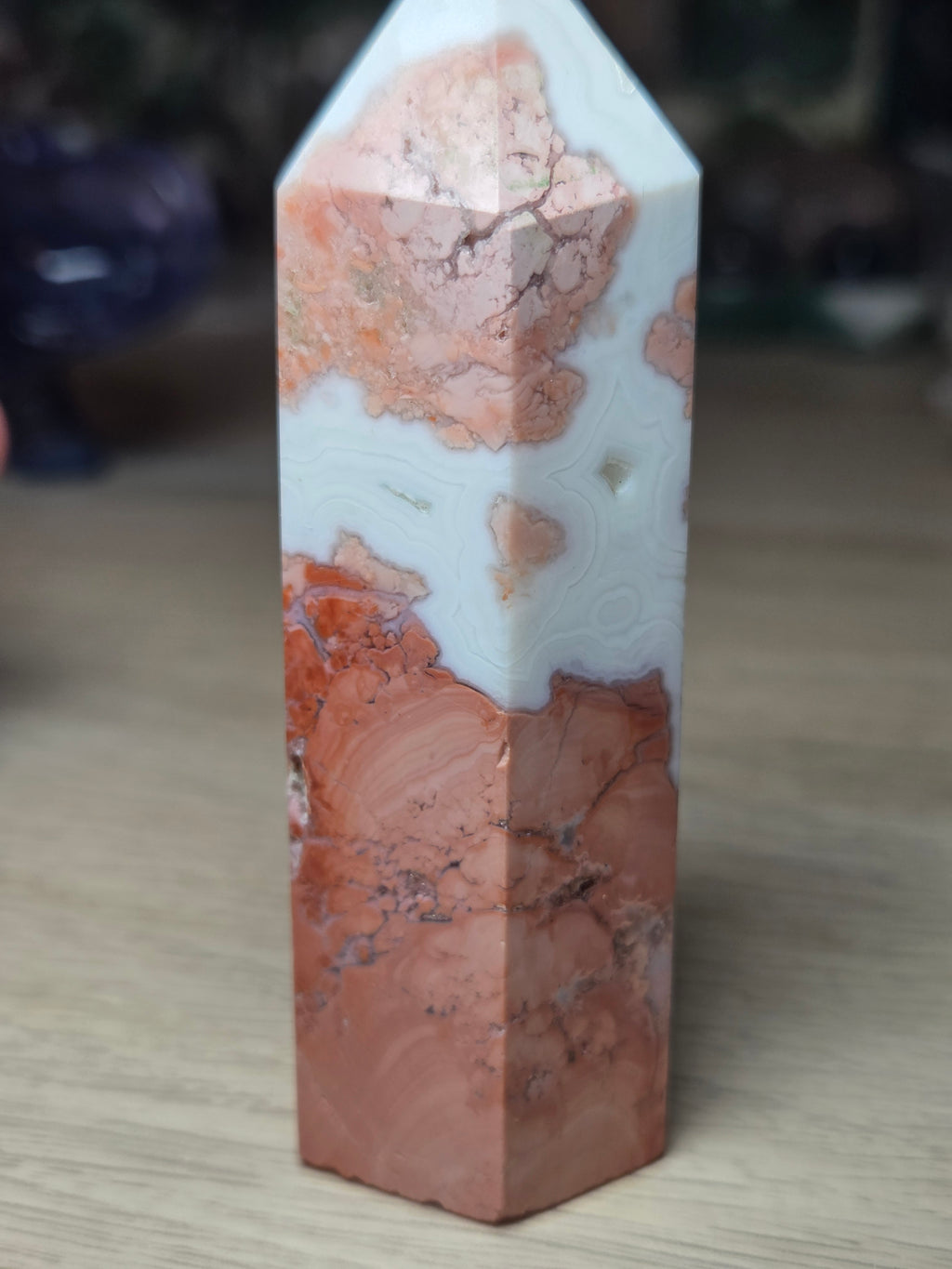 Pink cotton candy crystal tower