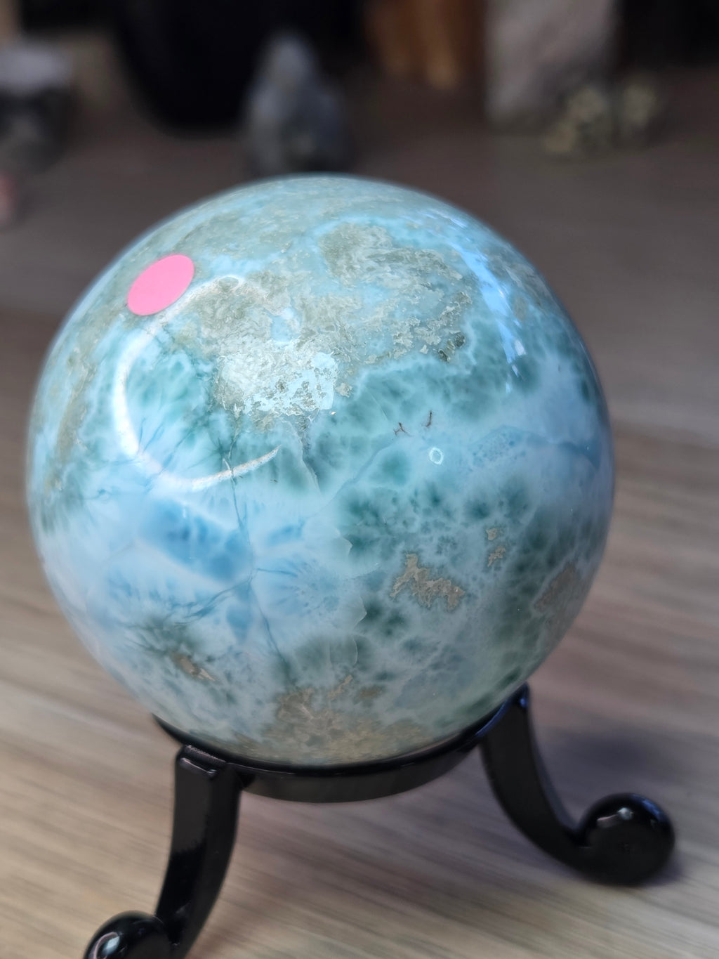 Larimar crystal sphere