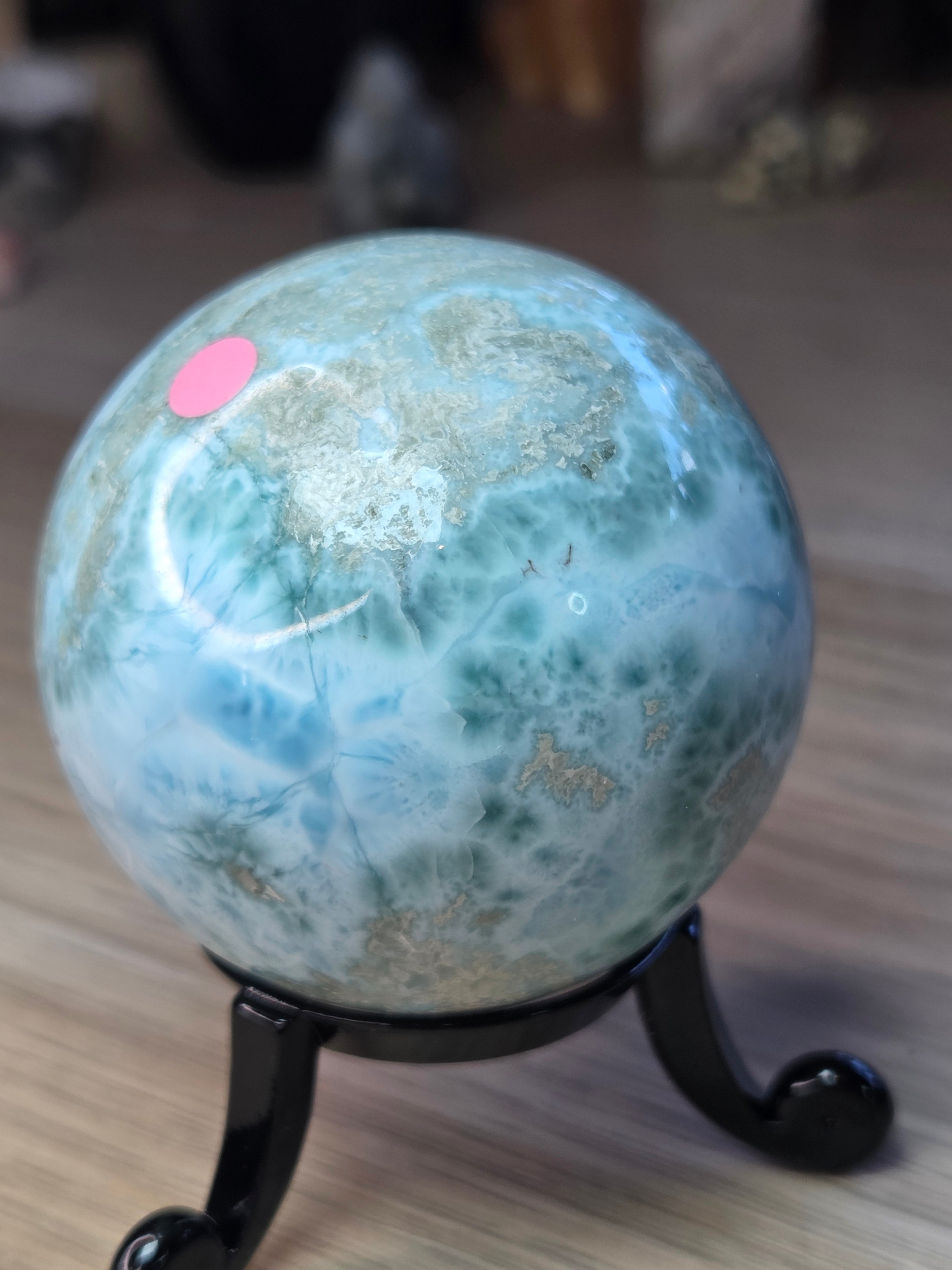 Larimar crystal sphere