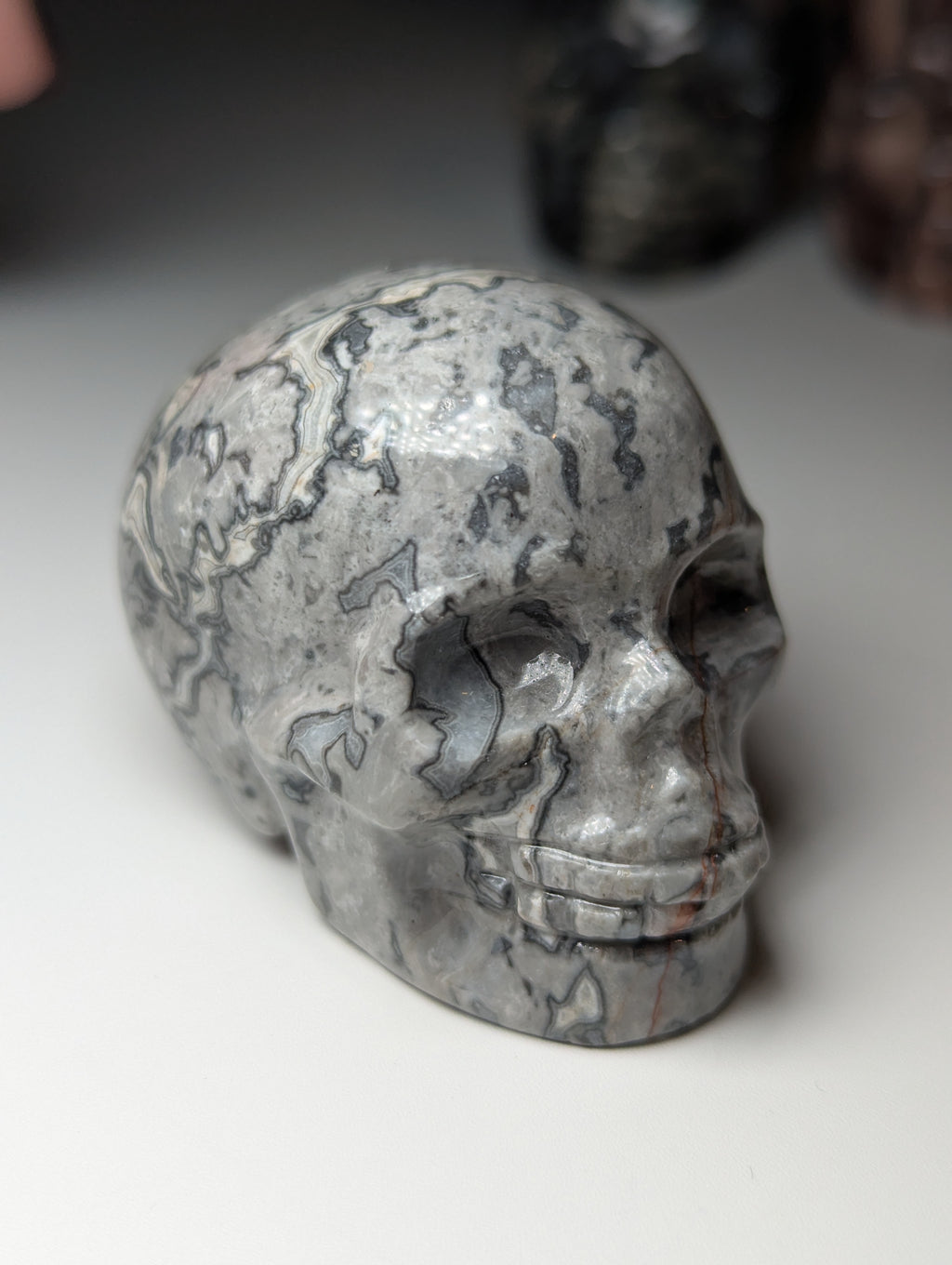 Crazy agate crystal skull