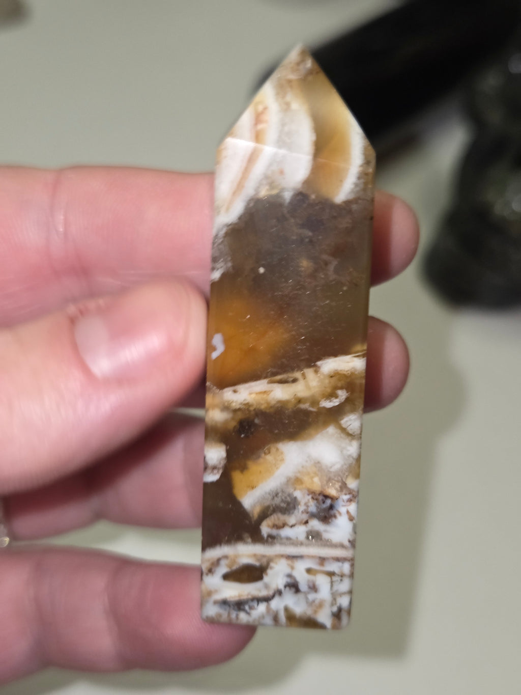 Chocolate Agate crystal tower