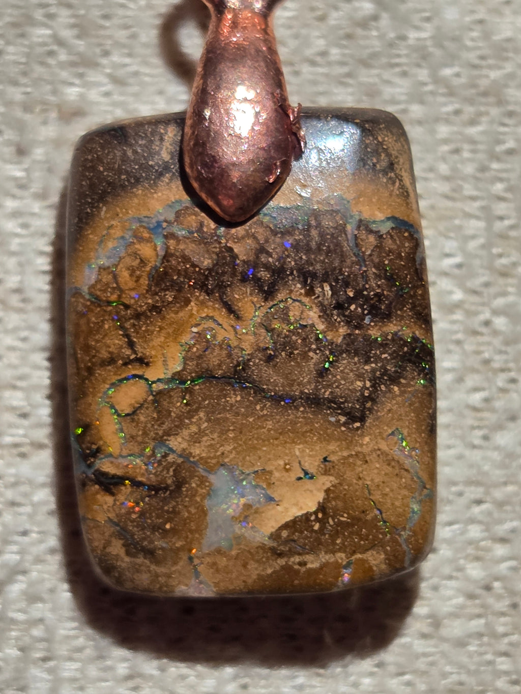 Bolder opal handmade necklace