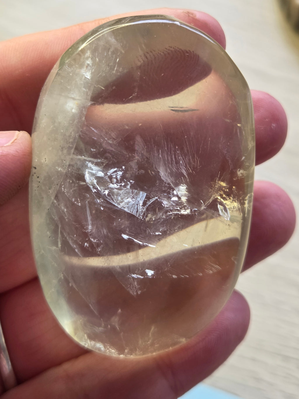 Natural Citrine crystal palm stone grade AAAA
