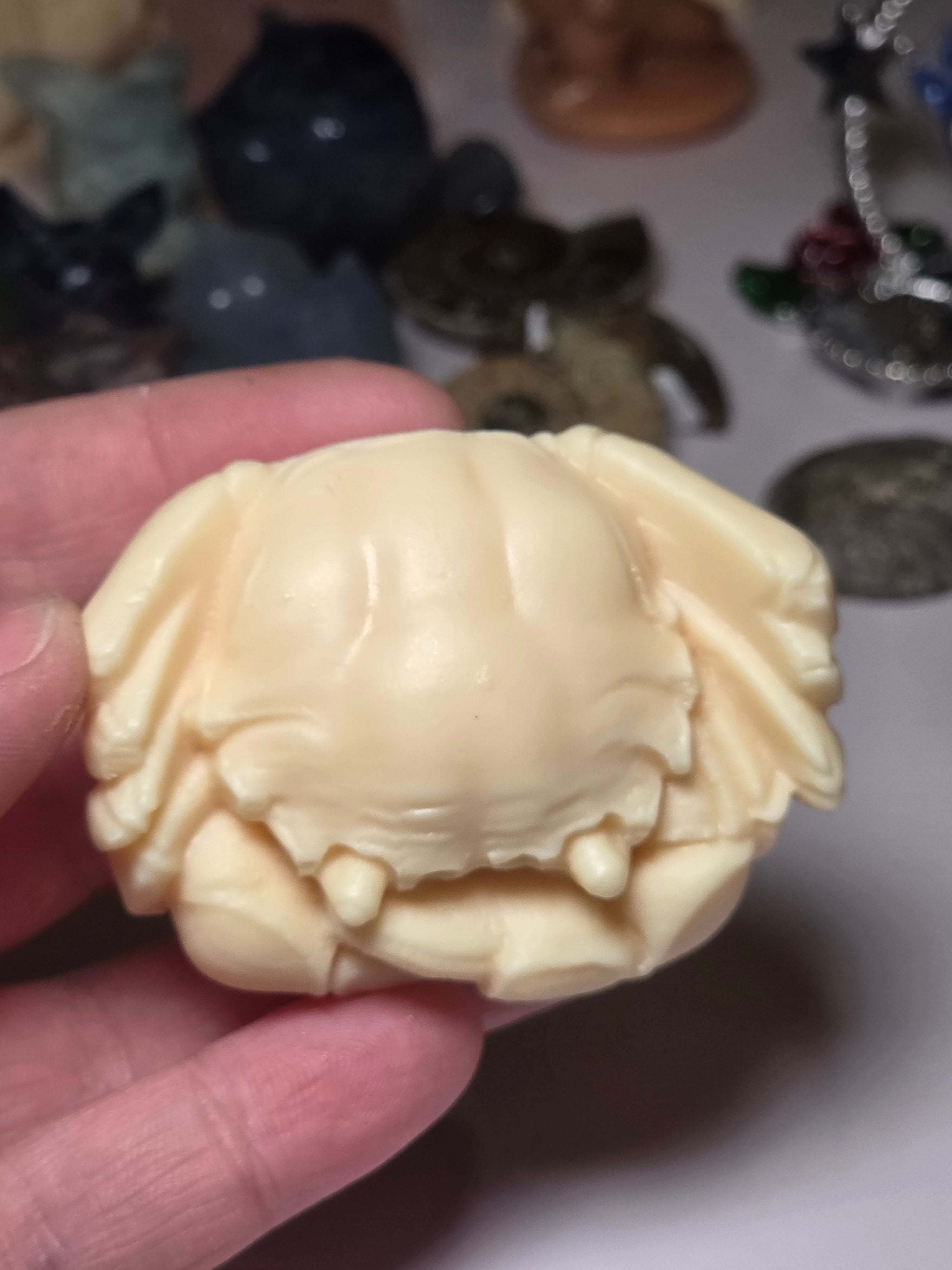 Ivory nut crab carving