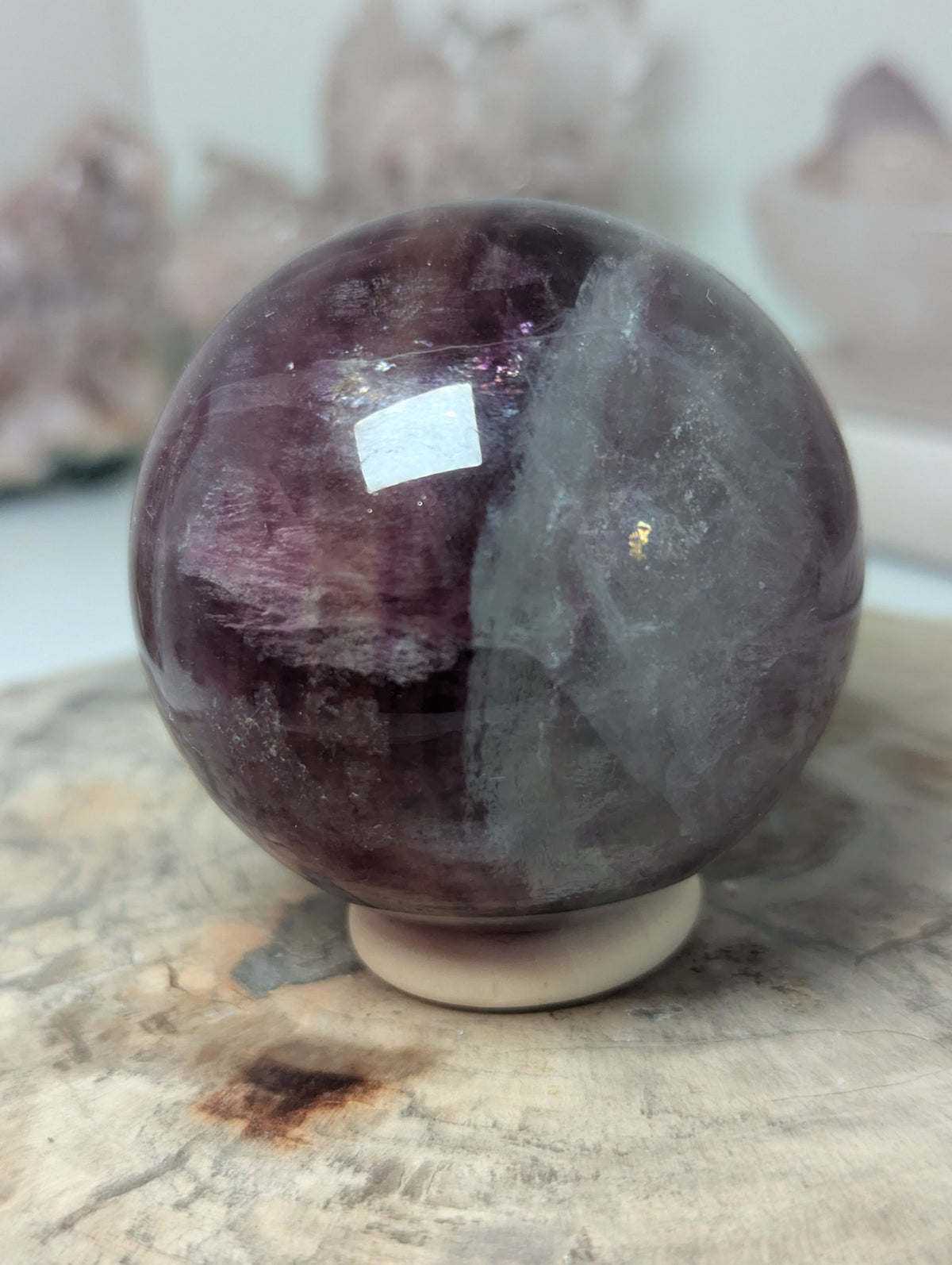 Fluorite crystal sphere