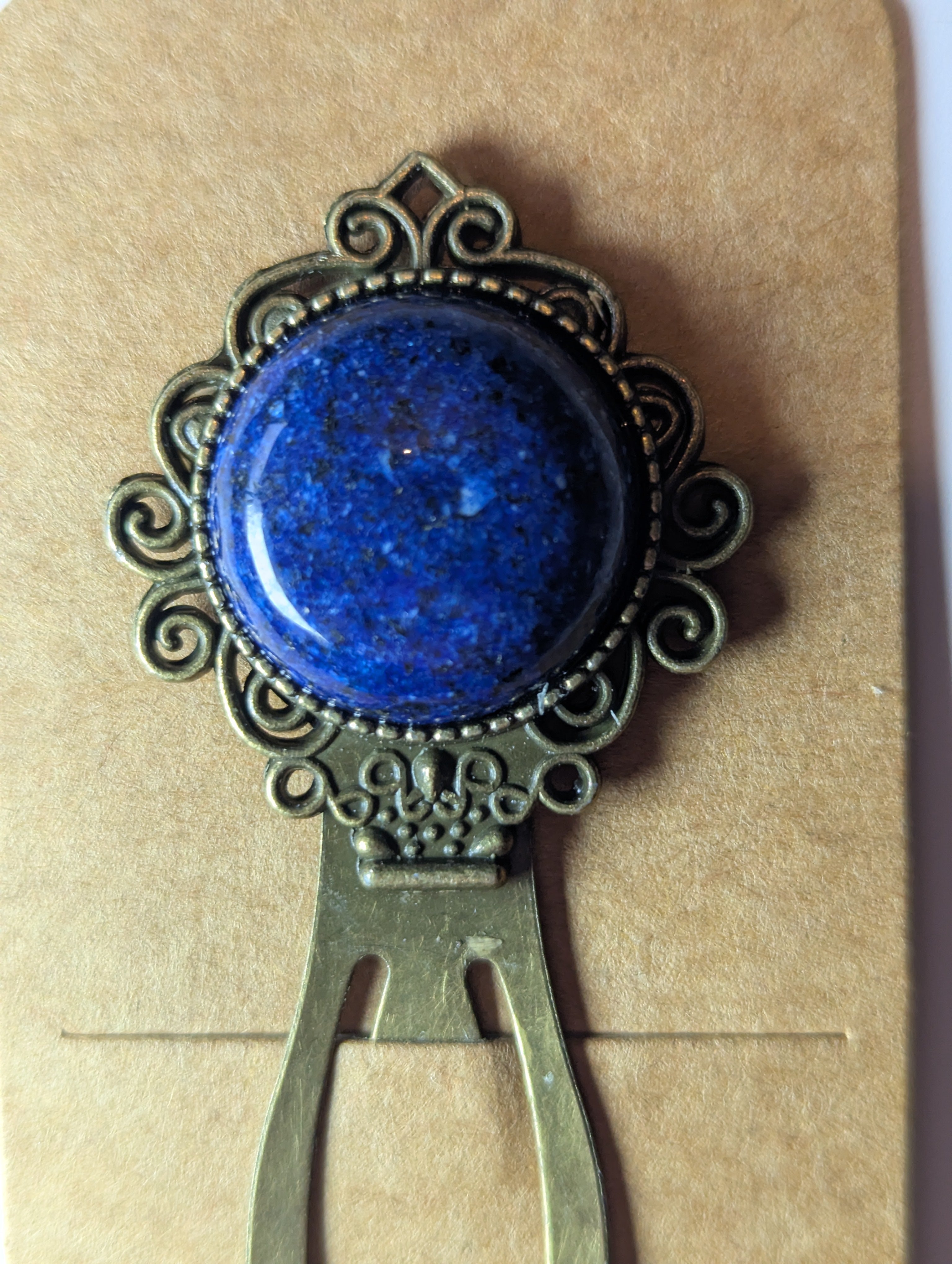 Sodalite crystal handmade bookmark