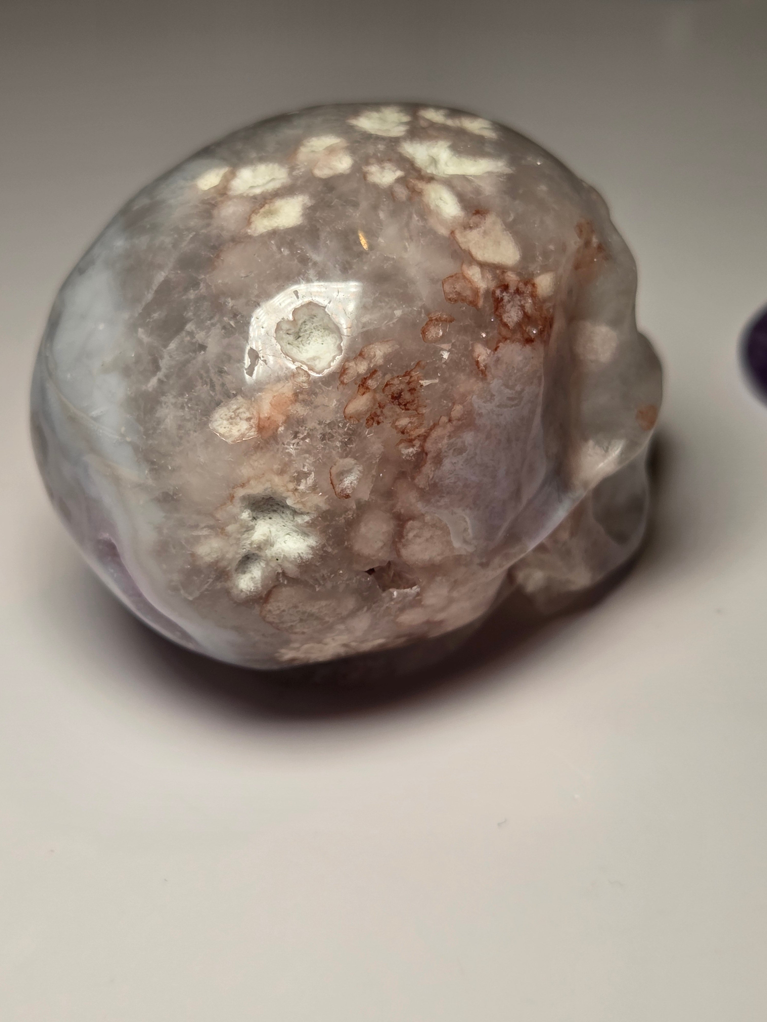 Pink Amethyst with Flowers