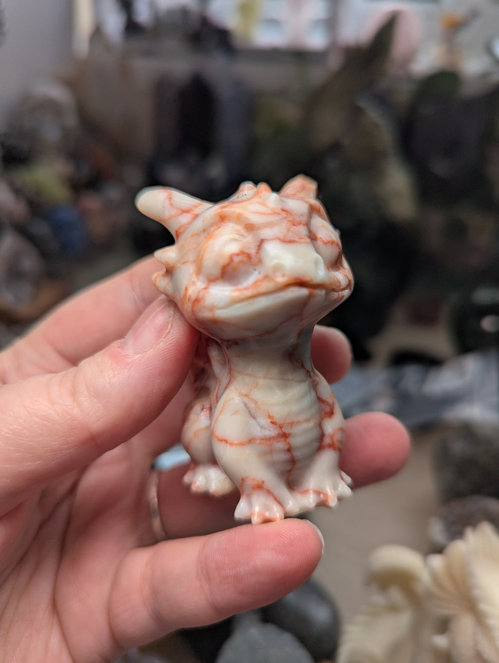 crystal dragon carving
