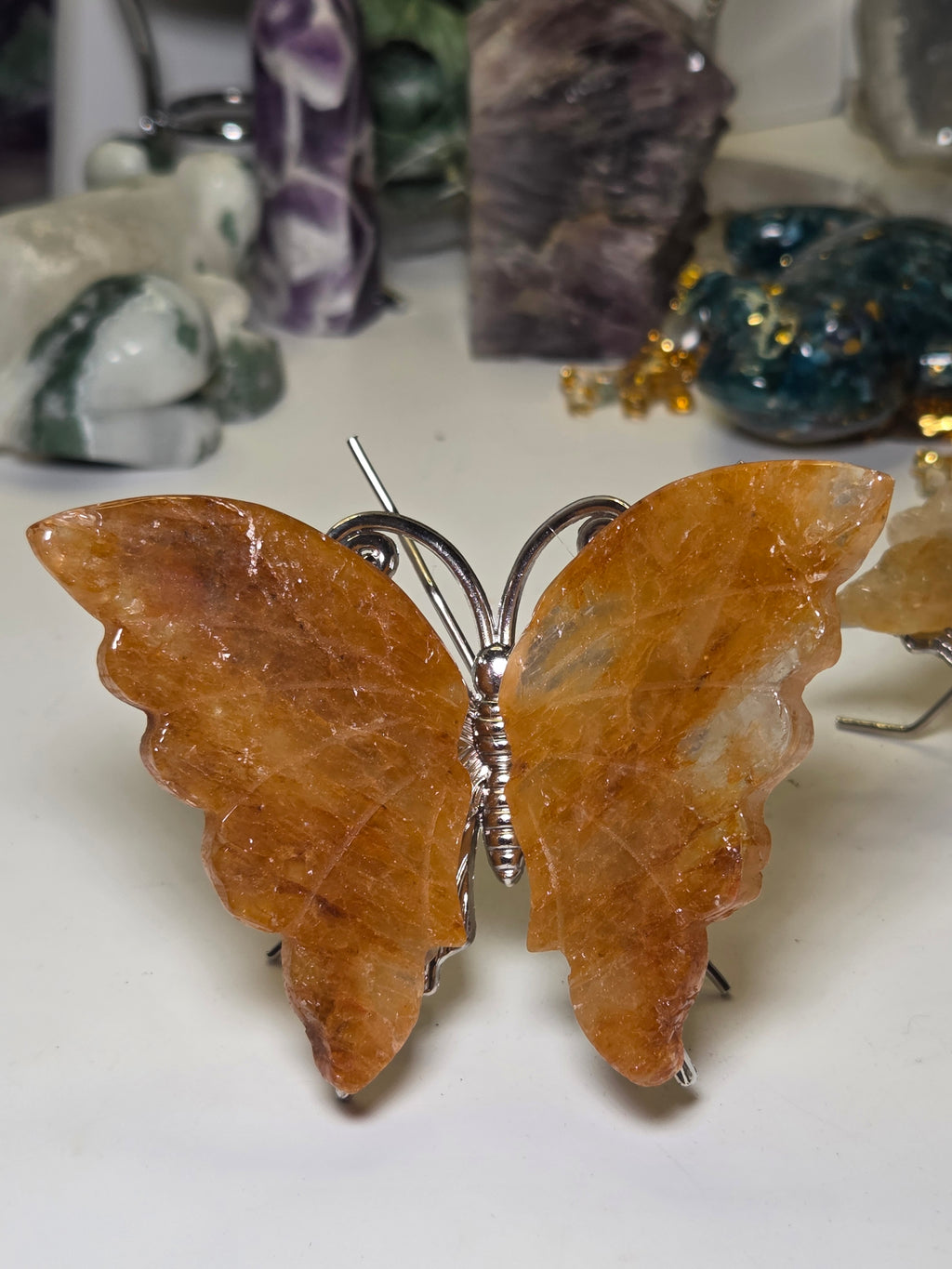 Golden healer crystal butterfly