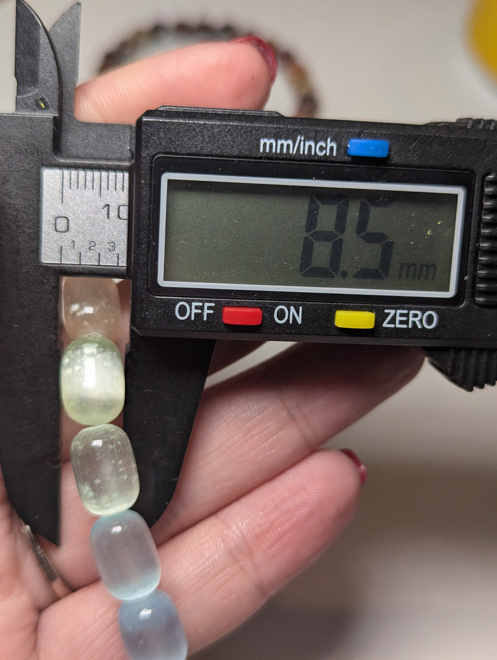 Rainbow  dyed selenite crystal bracelet