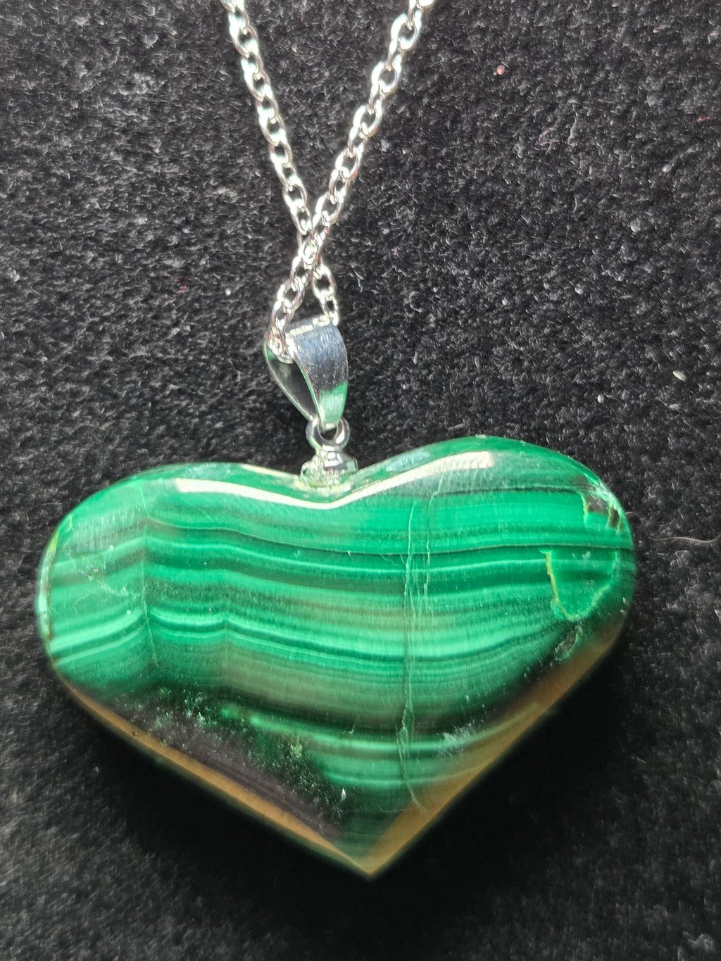 S925 Malicite heart carving  necklace