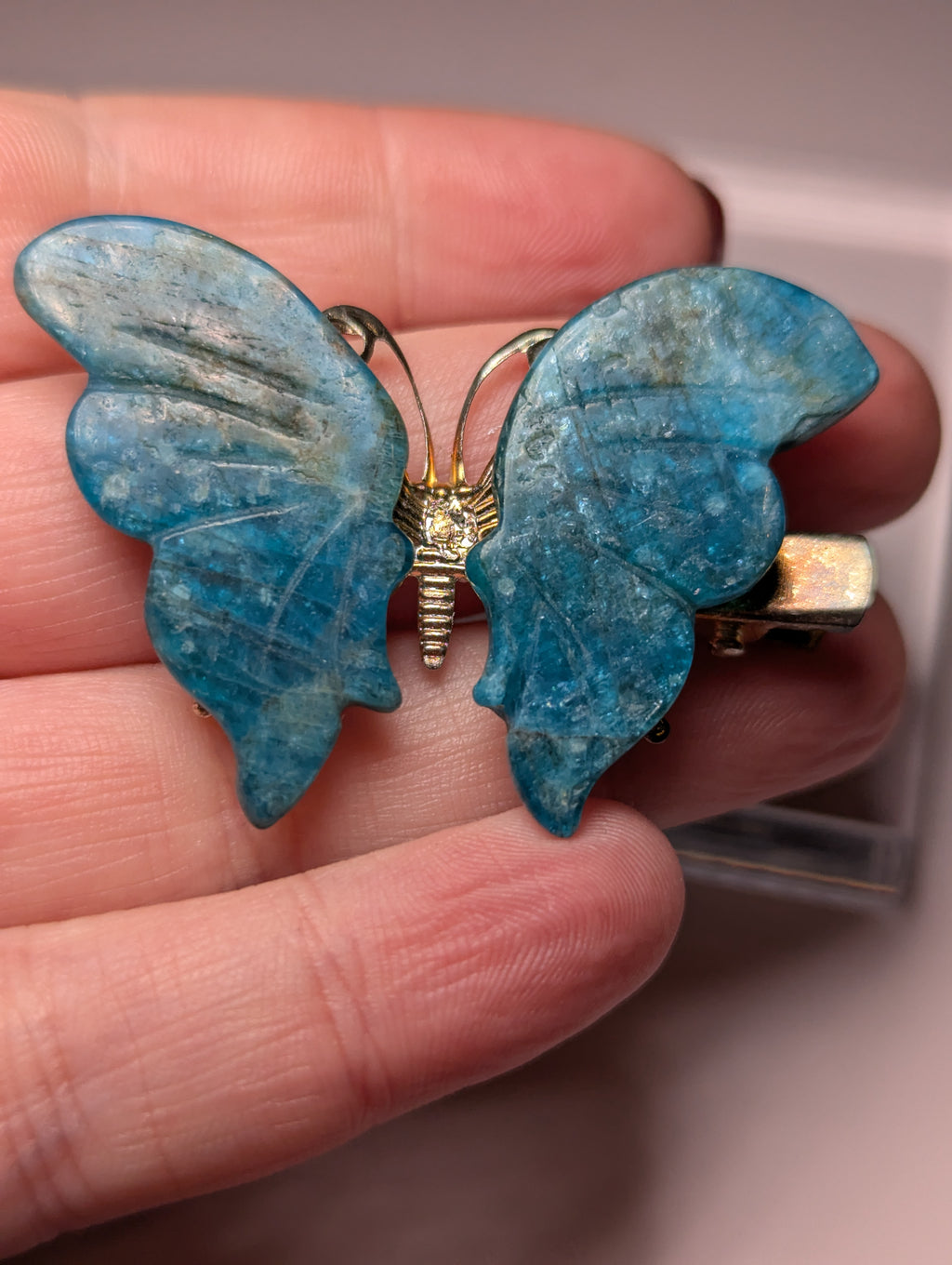 Apatite crystal butterfly
