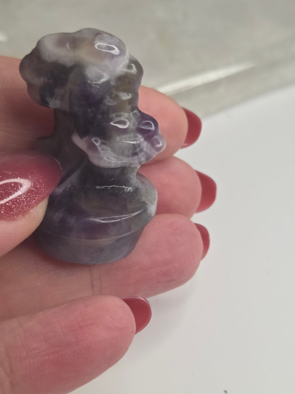 Dream Amethyst crystal flower  in pot